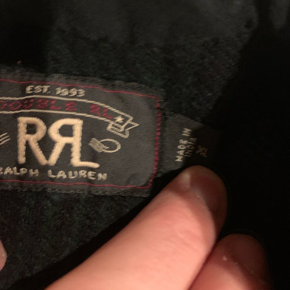 RRL Ralph Lauren RRL Ralph Lauren Flannel Shirt XL Checkered Stripe Green We Size US XL / EU 56 / 4 - 6 Thumbnail