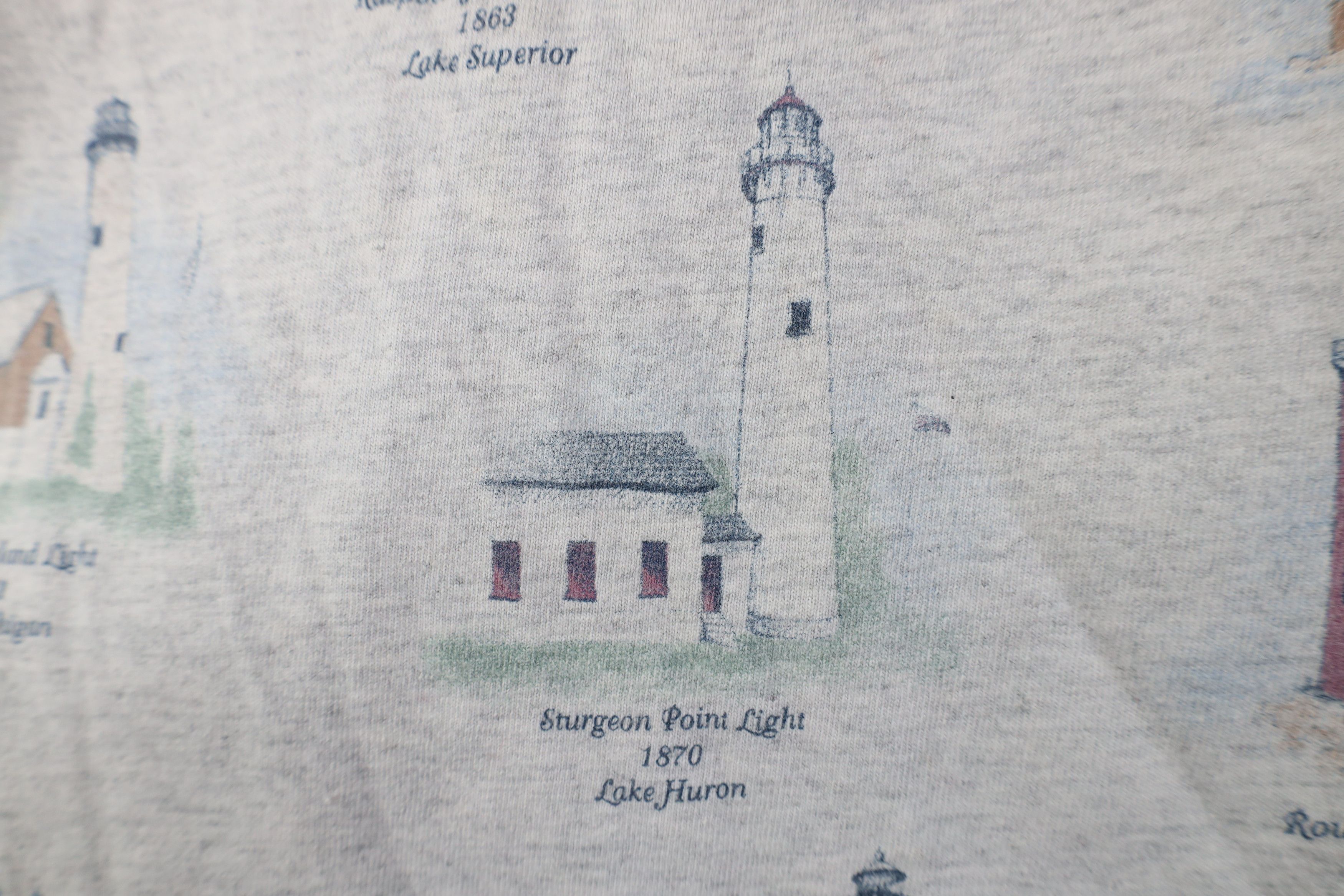 Vintage Vintage 90s Streetwear Lighthouse All Over Print T-Shirt USA Size M / US 6-8 / IT 42-44 - 6 Thumbnail