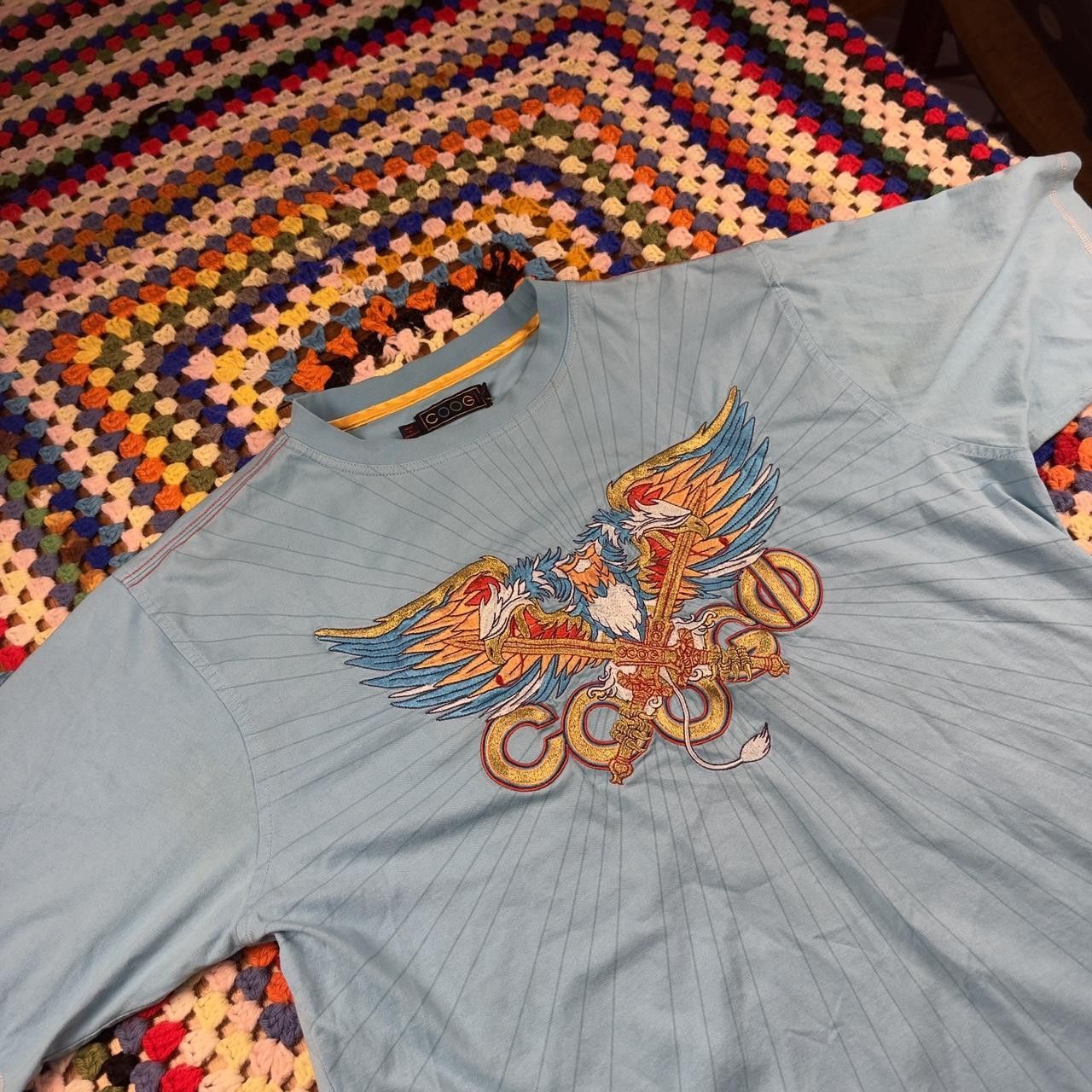 Coogi Vintage COOGI T-Shirt – Blue – Embroidered Eagle Size US XL / EU 56 / 4 - 5 Thumbnail
