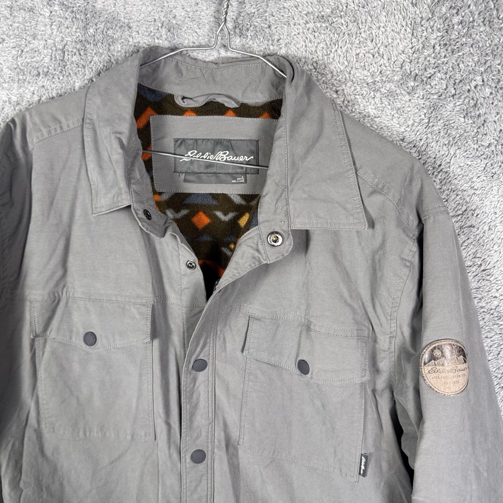 Eddie Bauer Eddie Bauer Chore Jacket Mens Large Aztec Blanket Flannel Lined Coat Barn Field Shirt Jacket 90s Multicolor Size US L / EU 52-54 / 3 - 5 Thumbnail