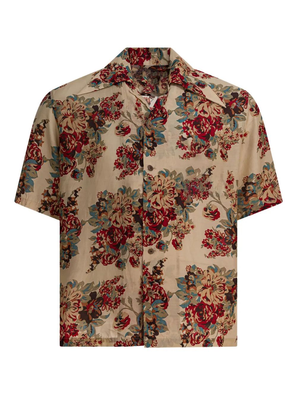 Other Men’s Natural Camp-Collar Floral-Print Shirt Size US S / EU 44-46 / 1 - 1 Thumbnail