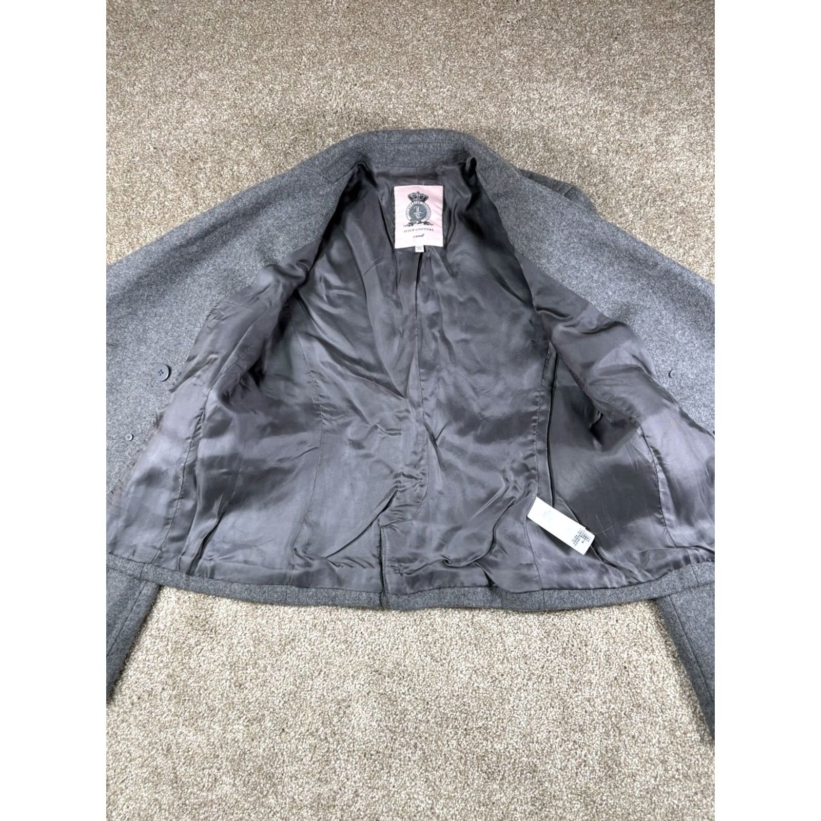 Juicy Couture VINTAGE Juicy Couture Blazer Wool Tweed Grey XS Women Junior? Size XS / US 0-2 / IT 36-38 - 6 Thumbnail
