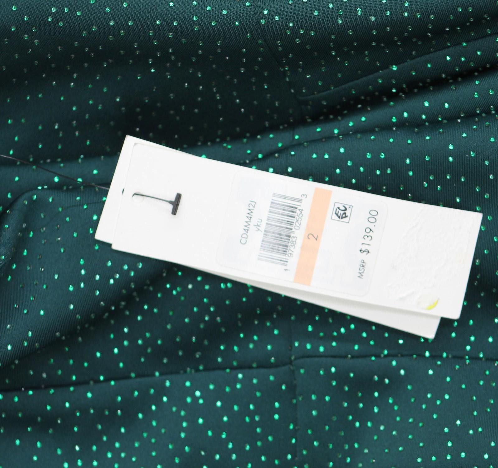 Nwt Calvin Klein Scuba Sheath Dress Emerald Green 2