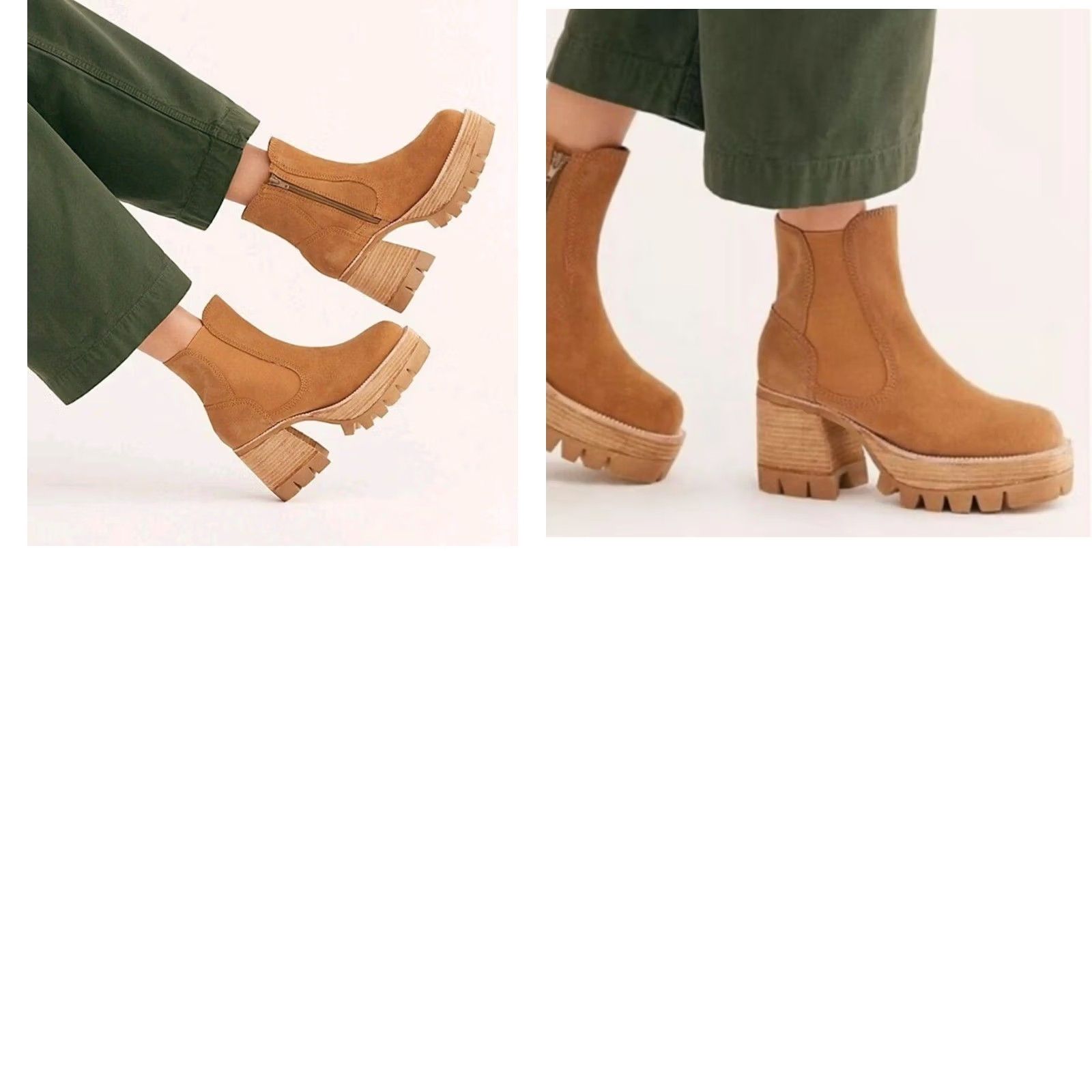 Free People Free People Jeffrey Campbell Preston Platform Ankle Boot Sand Suede US 8.5 Womens Size US 9 / IT 39 - 9 Thumbnail