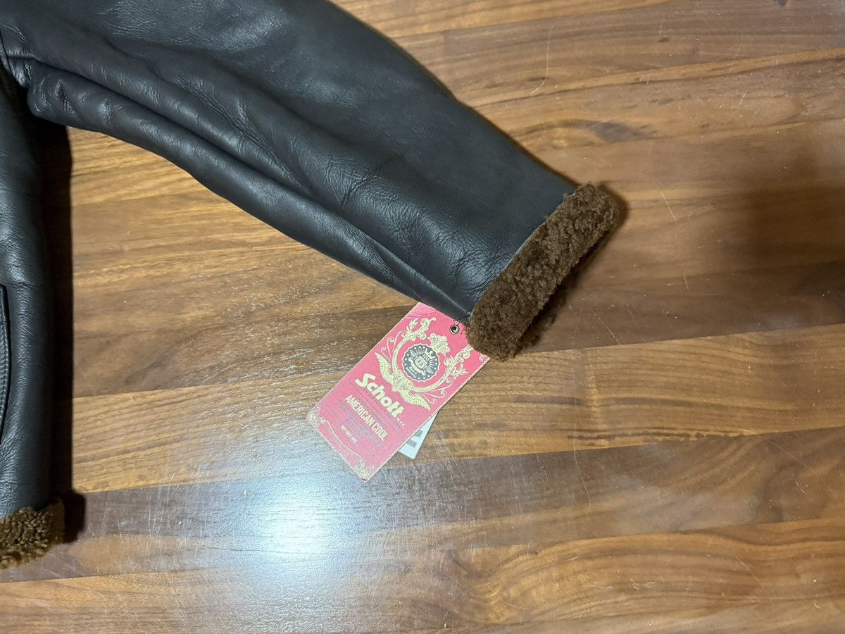 Schott Schott B-6 Sheepskin Jacket Size Medium Black Leather Bomber Size US M / EU 48-50 / 2 - 5 Thumbnail
