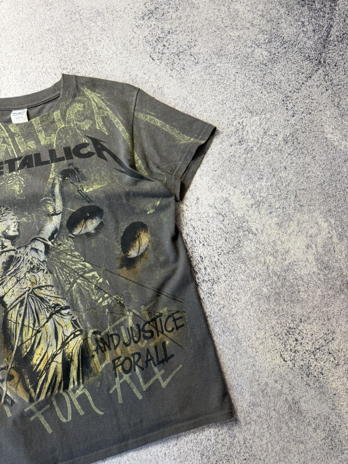 Metallica Metallica And Justice For All Vintage Rock Band Overprinted Size US S / EU 44-46 / 1 - 11 Thumbnail