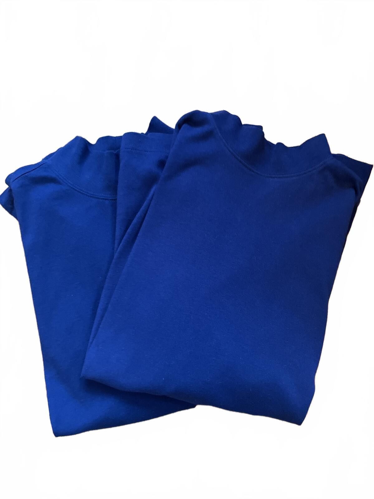 Lands' End Lands End Navy Men's Mock Turtlenecks (2) Size Large Size US L / EU 52-54 / 3 - 1 Thumbnail
