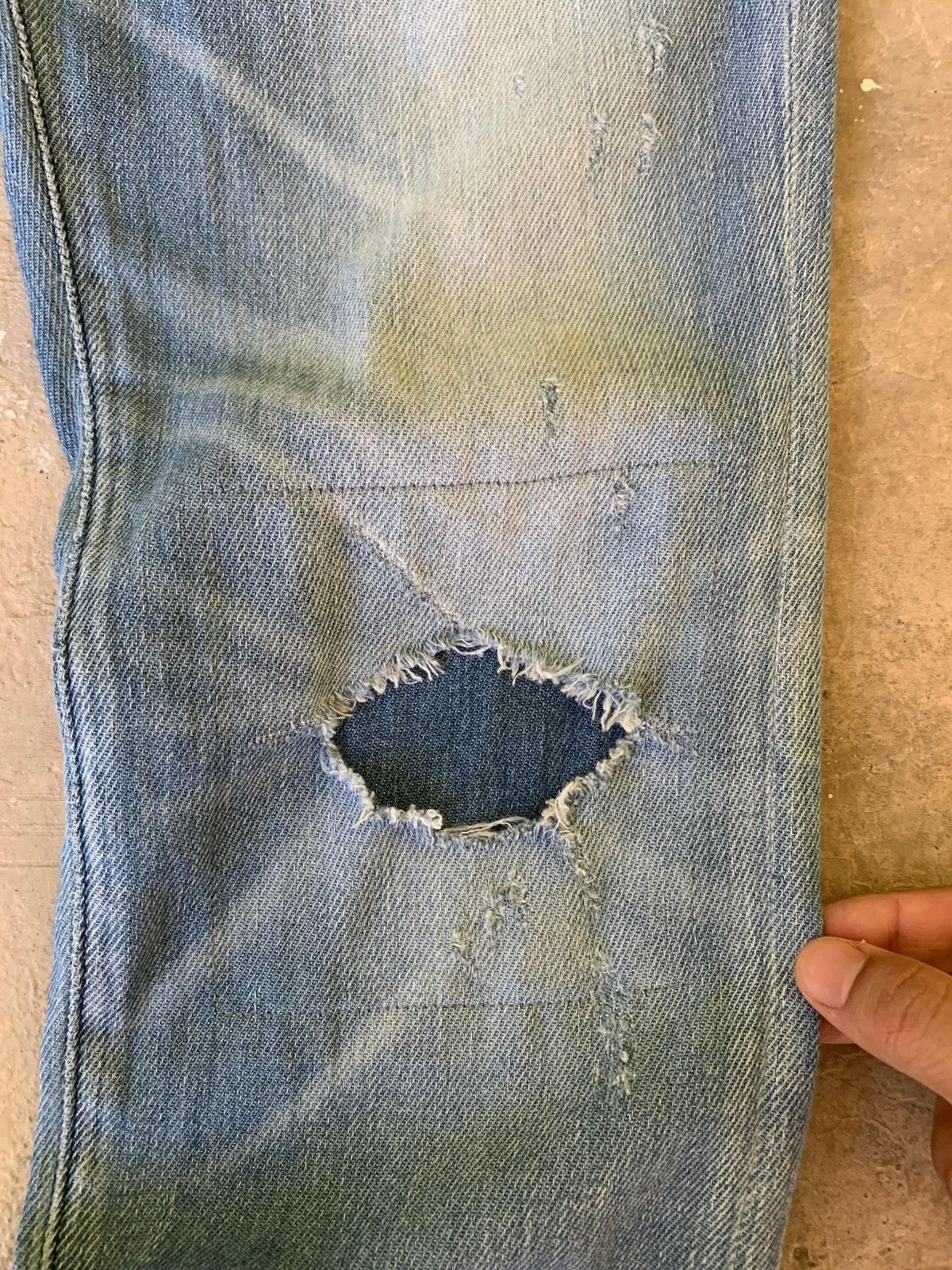 Edwin Edwin Jersey Repaired Knee Distressed Denim Size US 30 / EU 46 - 4 Thumbnail