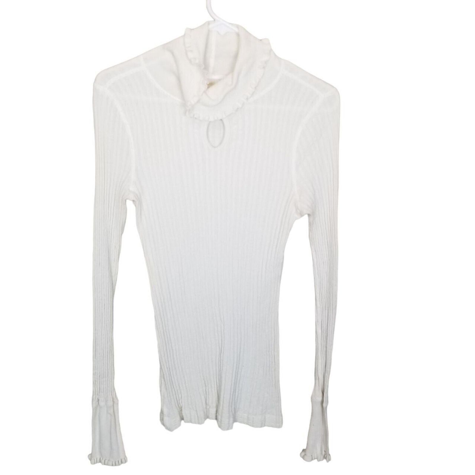 Free People Free People Women Turtleneck Sweater S Pullover Keyhole Boho Size S / US 4 / IT 40 - 1 Thumbnail