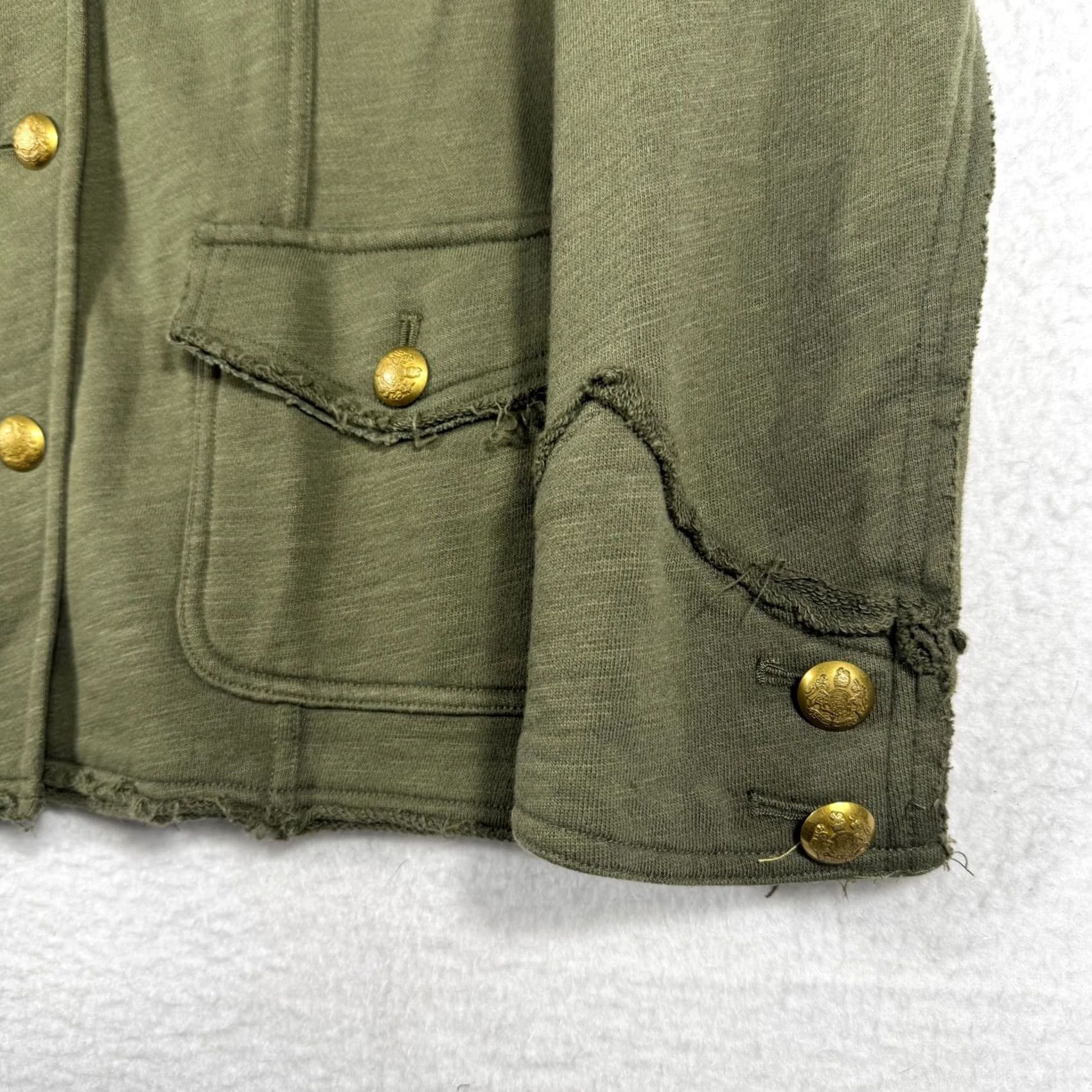 Ralph Lauren Ralph Lauren Womens Jacket Army Military Field Terry Utility Gold Buttons Green Pink? No Pattern Size M / US 6-8 / IT 42-44 - 3 Thumbnail