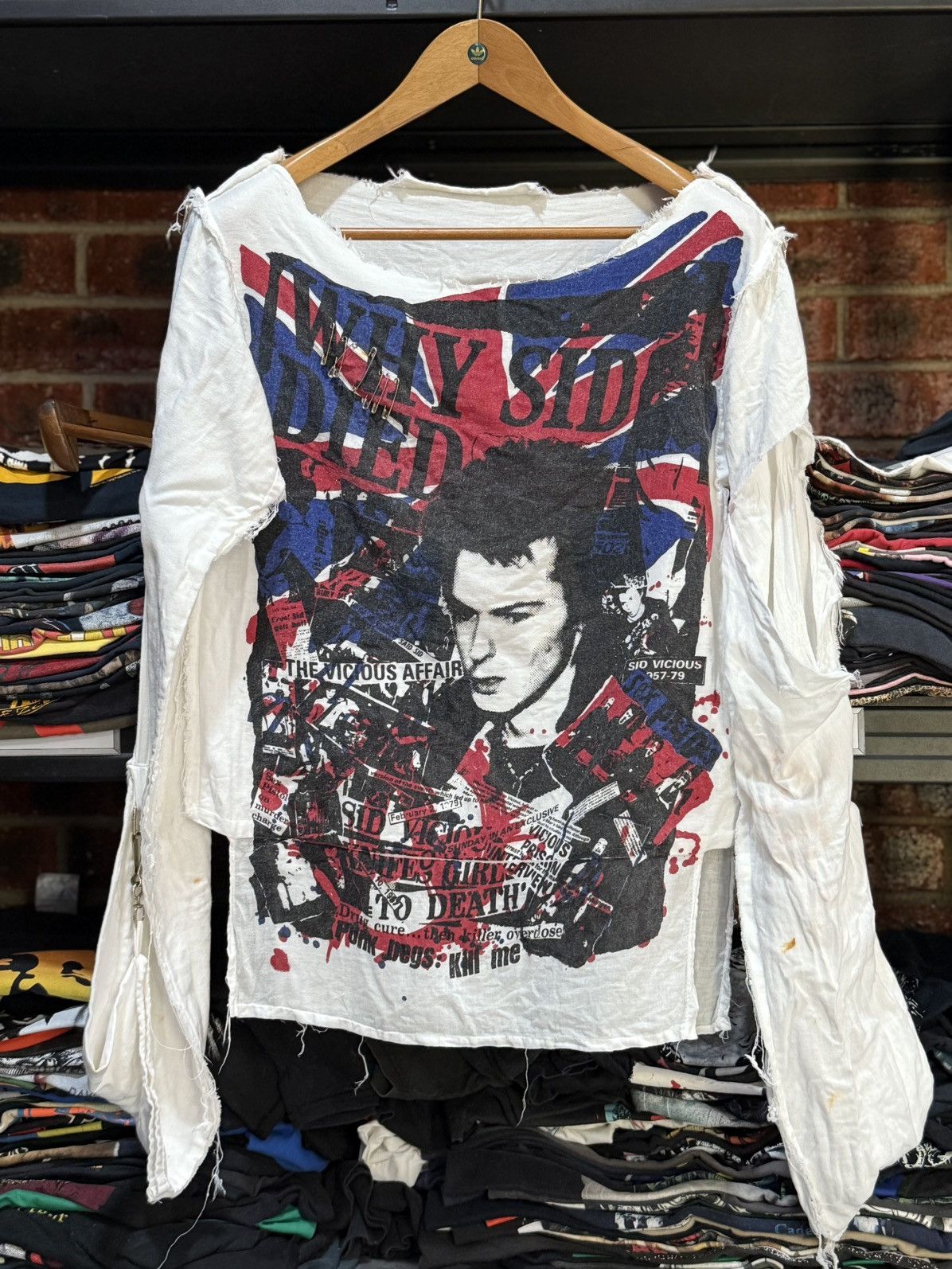 Band Tees Thrashed Sid Vicious Seditionaries Muslin Punk Japan Tee Size US S / EU 44-46 / 1 - 1 Thumbnail