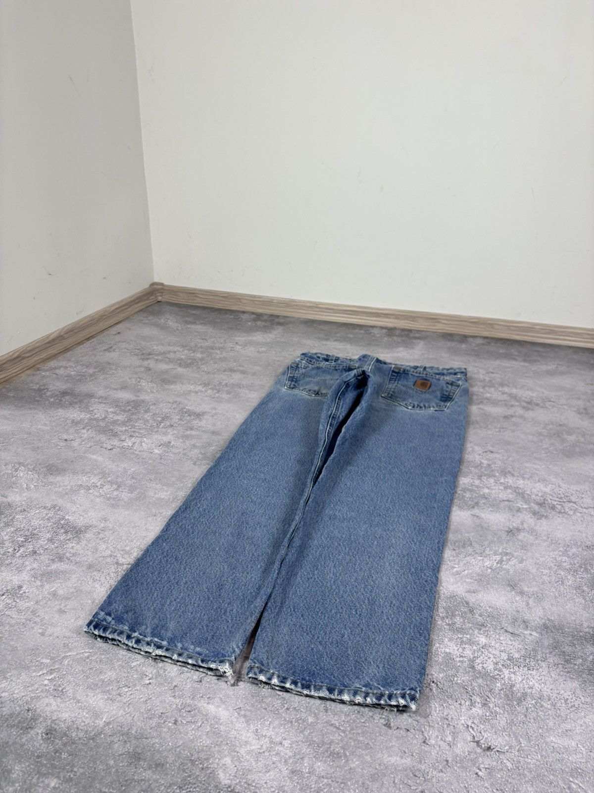 Carhartt Vintage Carhartt Men’s Faded Blue Denim Jeans Relaxed Fit Size US 33 - 3 Thumbnail