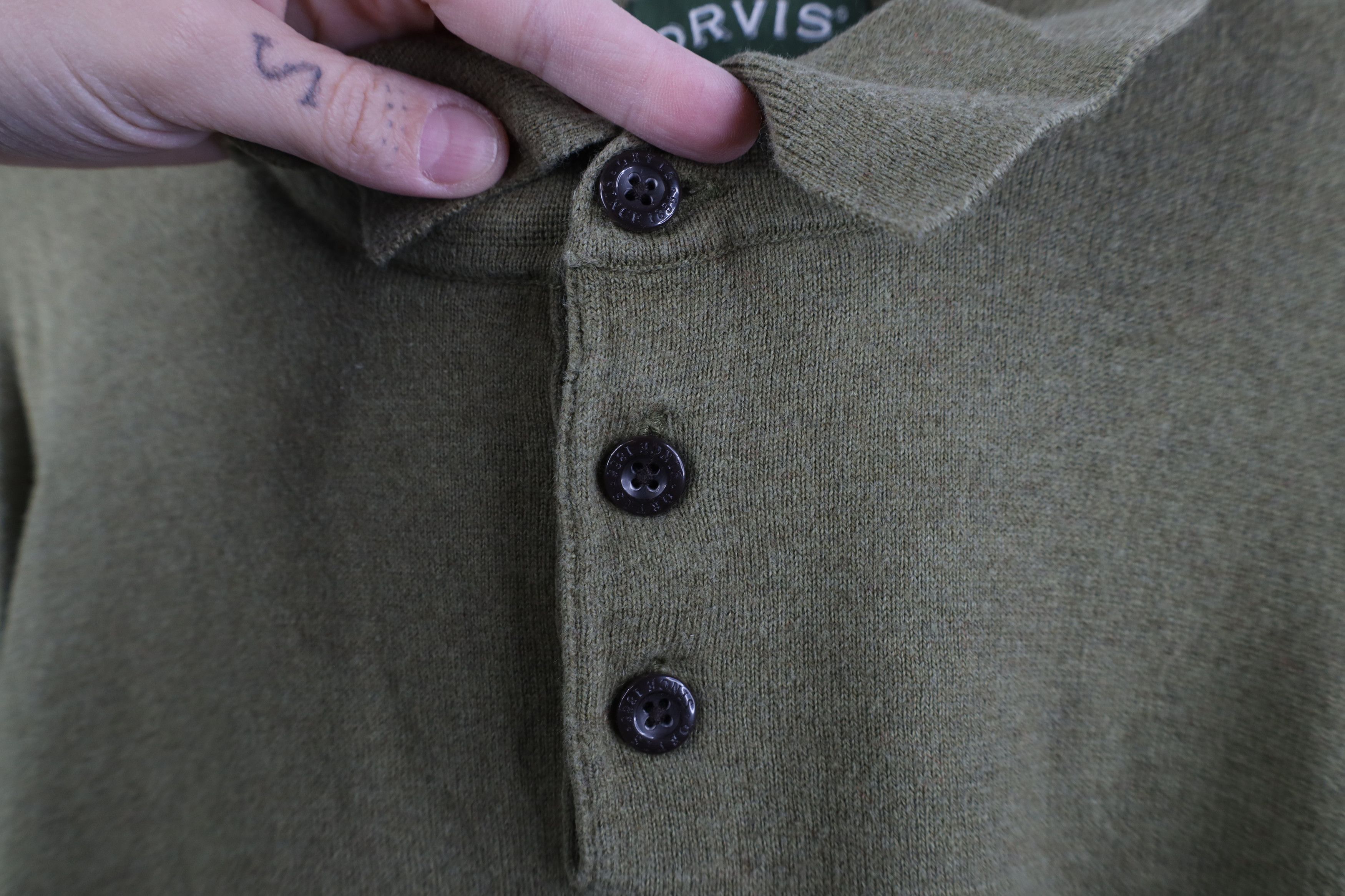 Orvis Vintage Orvis Cashmere Blend Knit Collared Sweater Green Size US XL / EU 56 / 4 - 5 Thumbnail