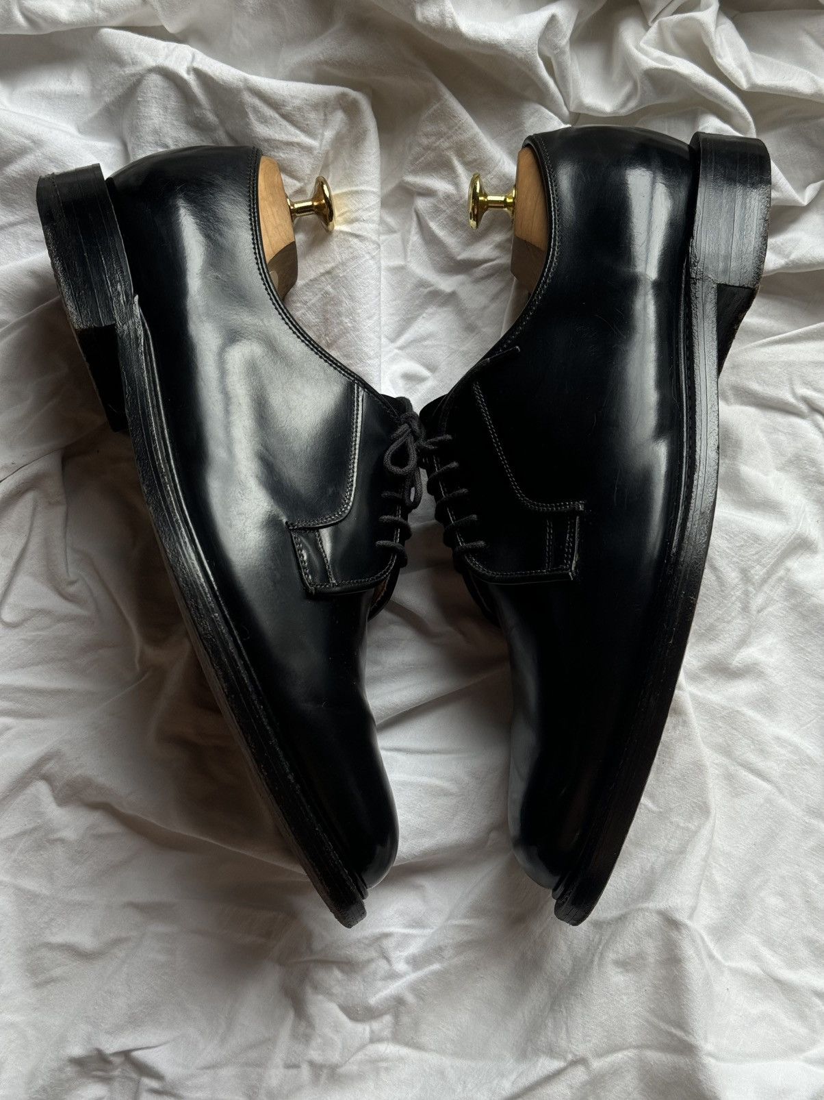 Loake Loake 771B Black classic polished leather derby Size US 11 / EU 44 - 9 Thumbnail