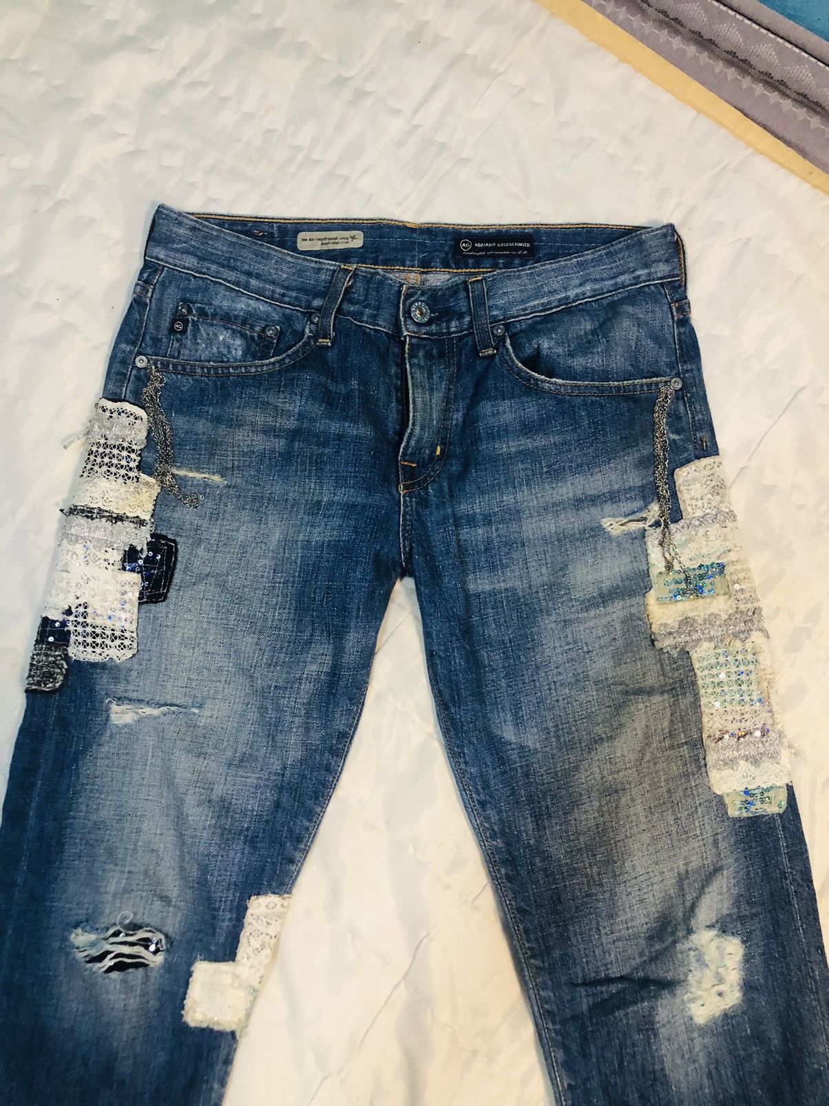 AG Adriano Goldschmied Distressed Denim Adriano Goldschmied Jeans MadeInUsa (3) Size 32" / US 10 / IT 46 - 3 Thumbnail