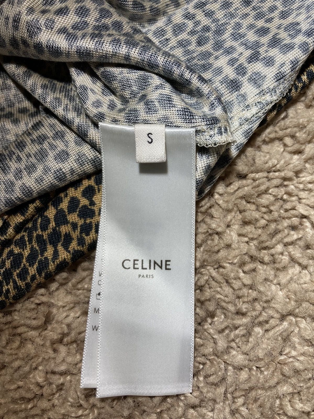 Celine SS19 Celine Cheetah Silk Shirt Crew 2019 Animal Print Hedi Size US S / EU 44-46 / 1 - 7 Thumbnail