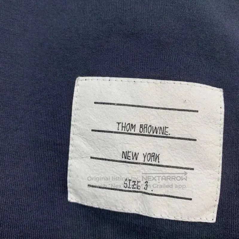 Thom Browne Thom Browne Men's Navy Cotton T-Shirt . Size US L / EU 52-54 / 3 - 6 Thumbnail
