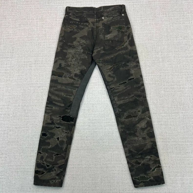 Givenchy Givenchy FW22 Camo print distressed fit denim pants 2505-Ne Size US 32 / EU 48 - 2 Thumbnail