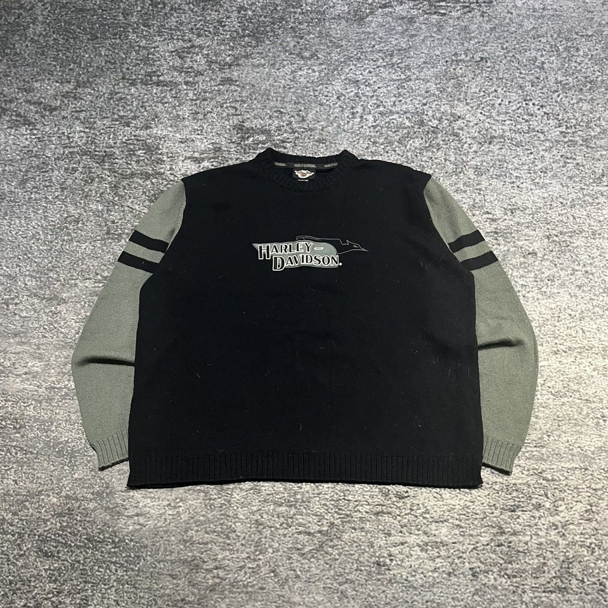 Harley Davidson Vintage Harley Davidson Embroidered Grunge Biker Sweater XXL Size US XXL / EU 58 / 5 - 1 Thumbnail