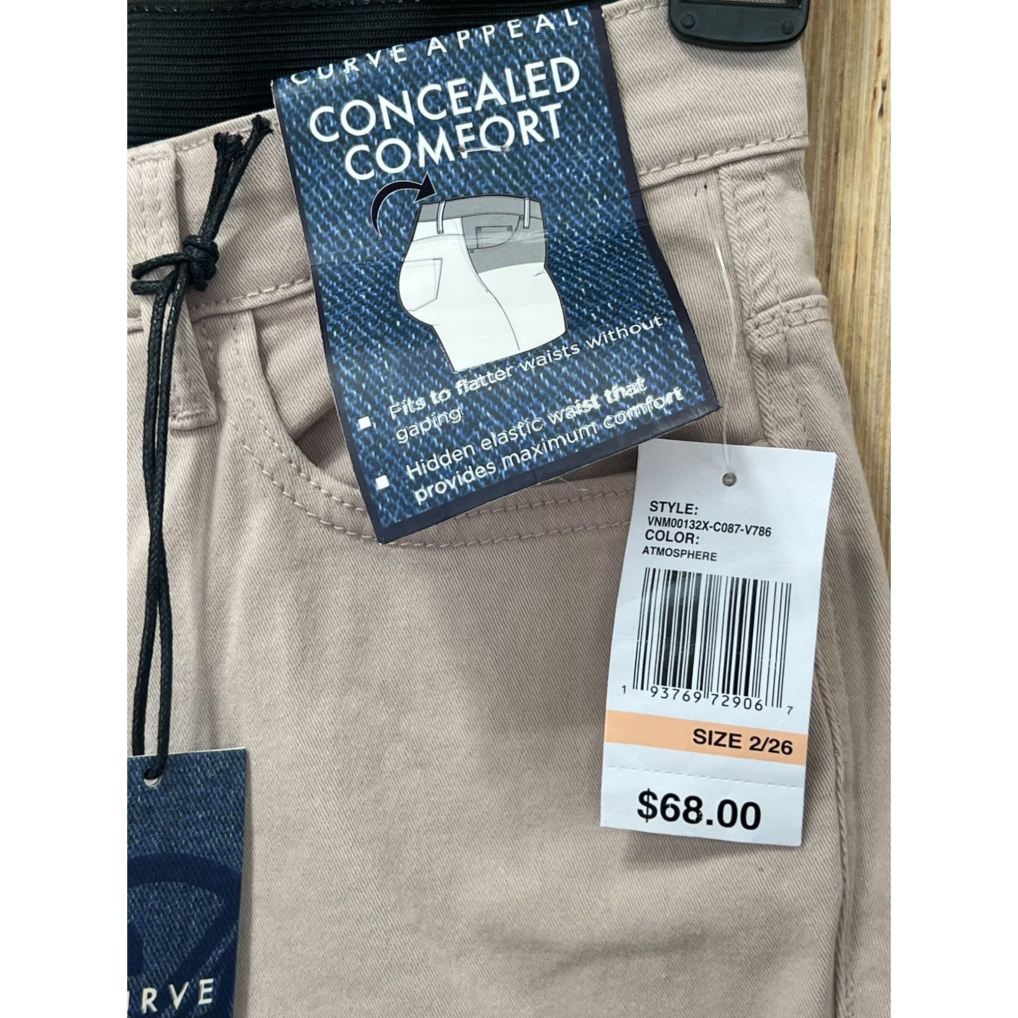 Other Curve Appeal - Women's Pants High Waist Comfort Skinny - Bei Size 26" / US 2 / IT 38 - 10 Thumbnail