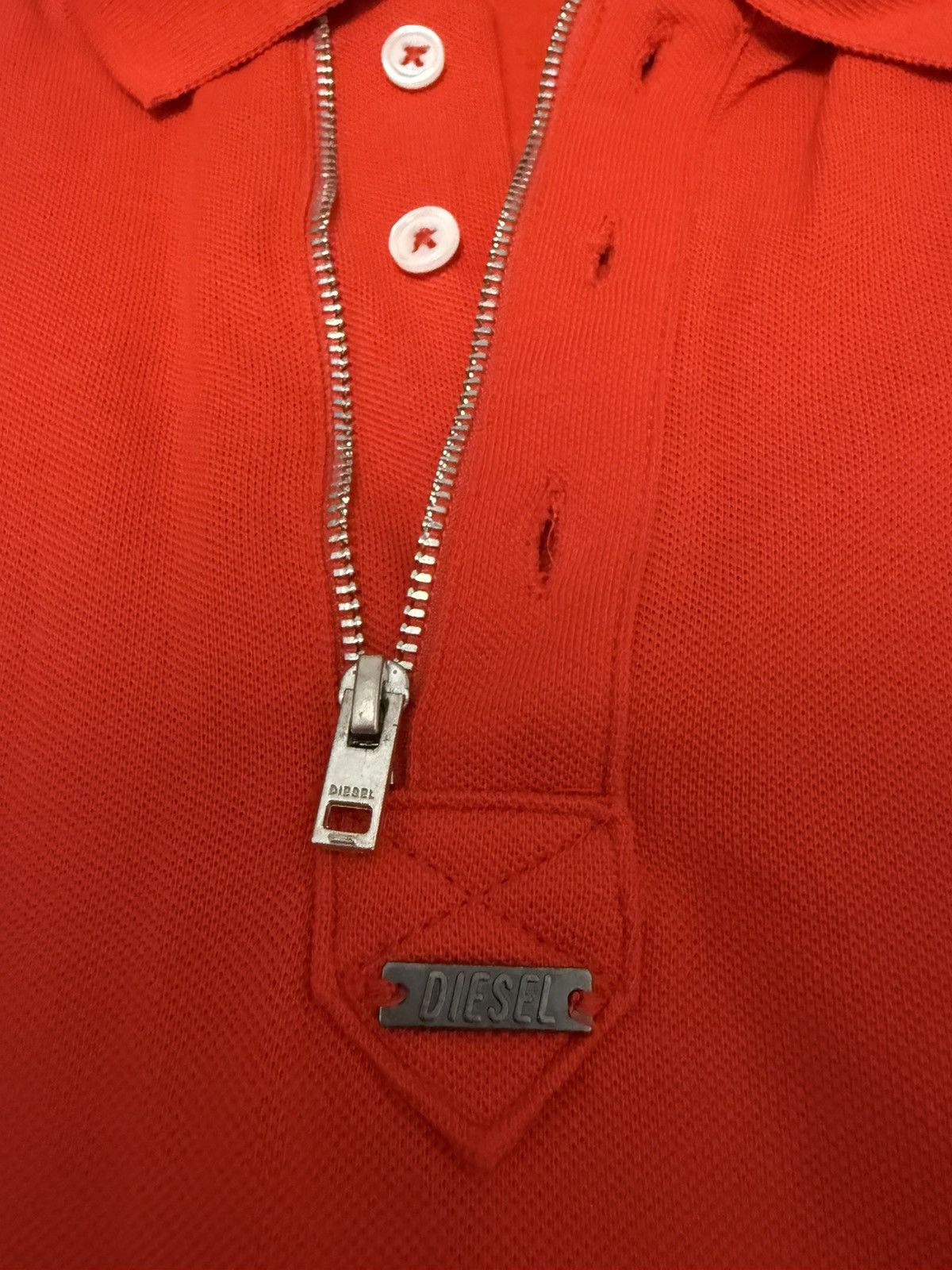 Diesel Diesel Zip Polo Shirt Red Rare Archive Style Size US S / EU 44-46 / 1 - 3 Thumbnail