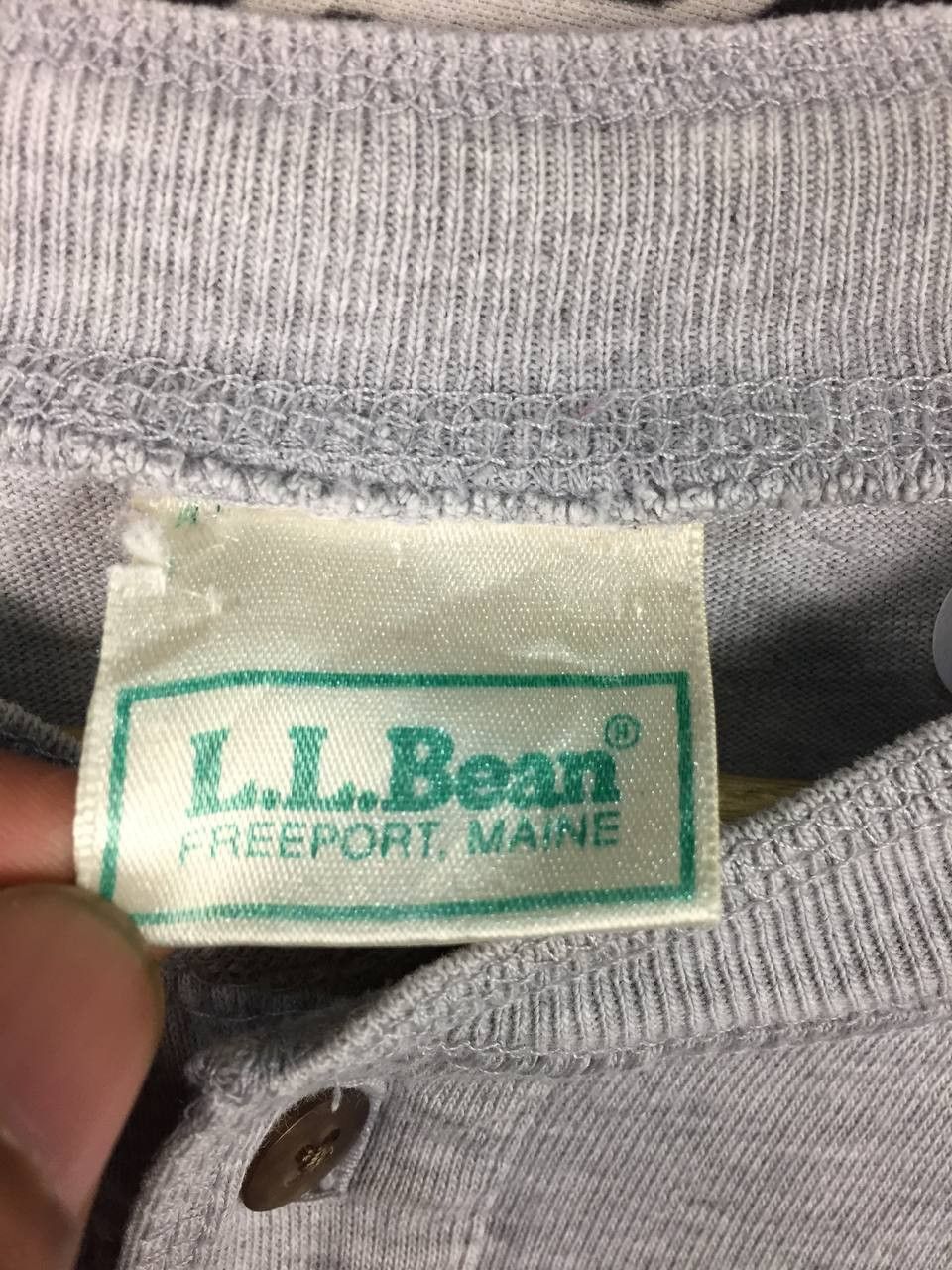 L.L. Bean Vtg L.L. Bean Freeport Maine Henley Long Sleeve Tee Size US L / EU 52-54 / 3 - 8 Thumbnail