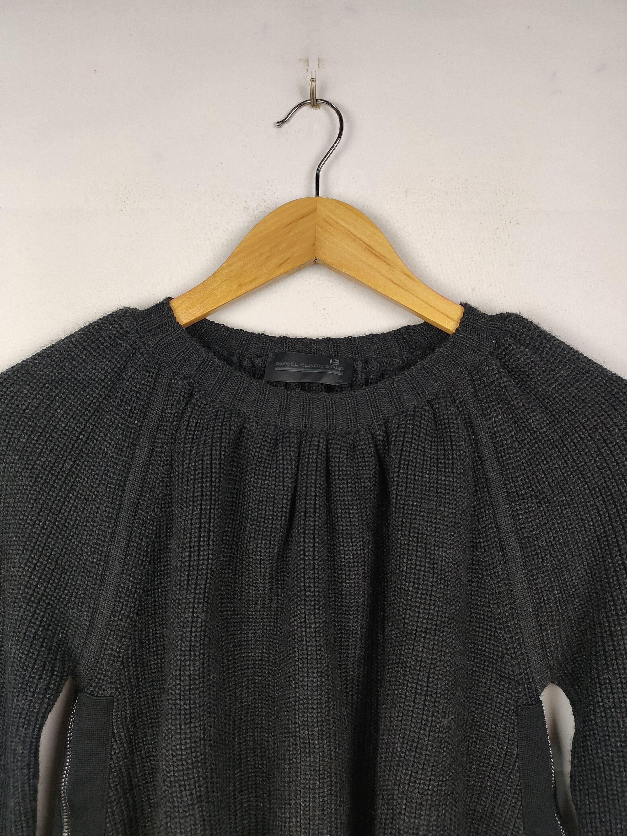 Diesel Black Gold Diesel Black Gold knit sweater with side zippers Size XS / US 0-2 / IT 36-38 - 2 Thumbnail