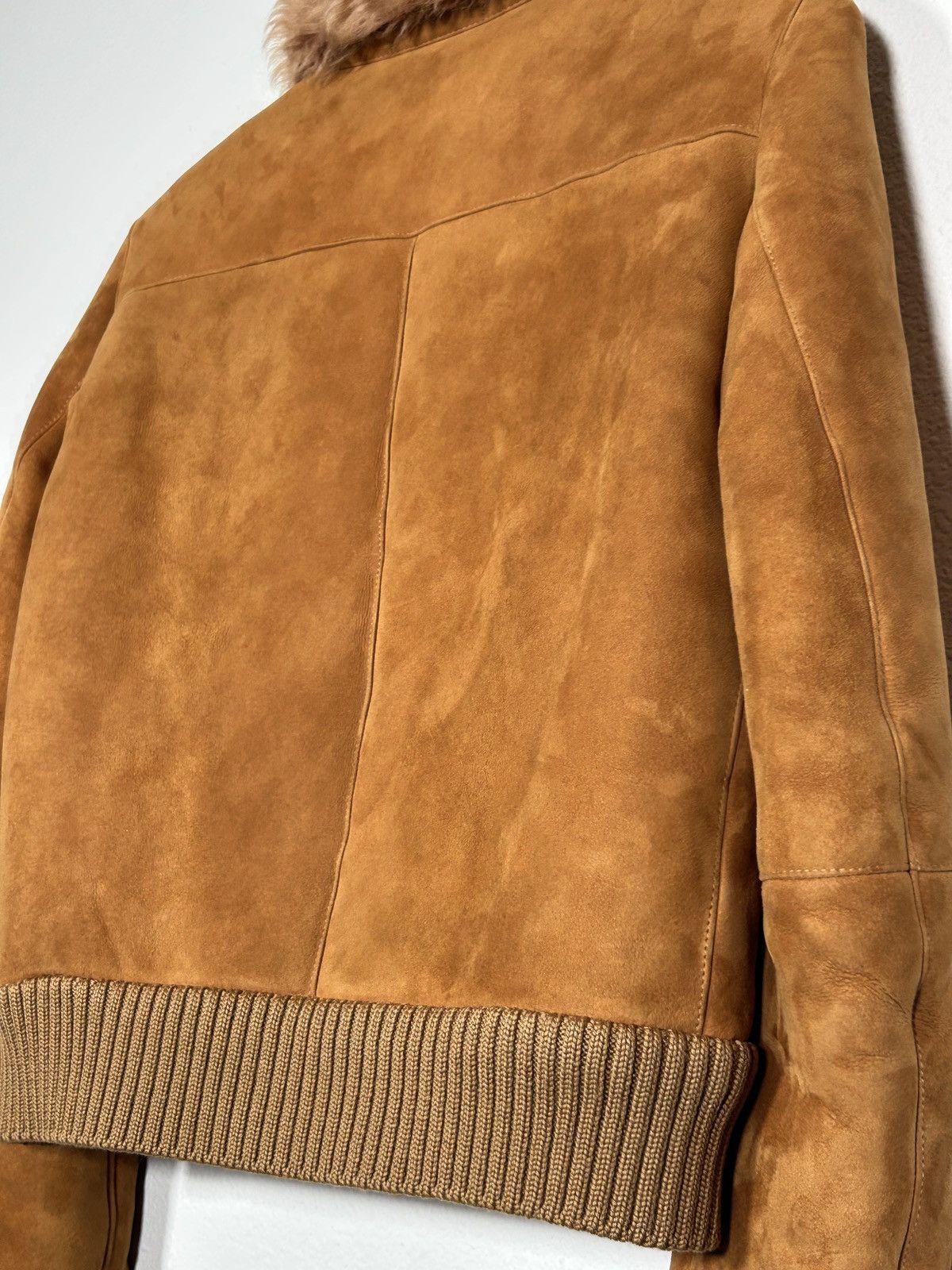 Miu Miu FW99 Suede Shearling Fur Aviator Jacket Size US S / EU 44-46 / 1 - 5 Thumbnail