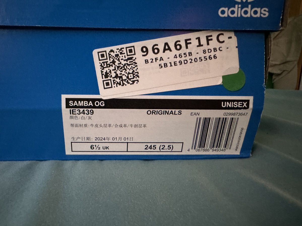 Adidas Adidas Samba Cloud White Blue Gum 2024 Size US 7 / EU 40 - 6 Thumbnail