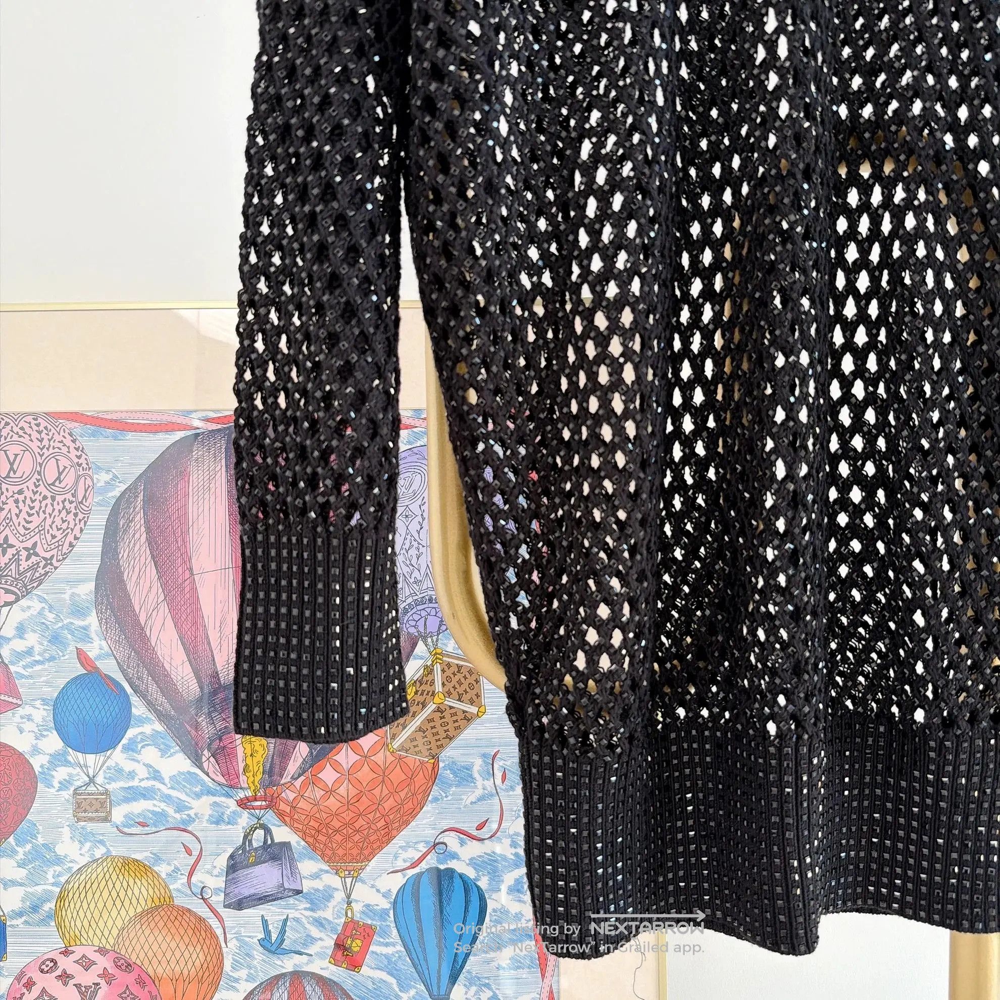 Ermanno Scervino Black Fishnet Embellished Knit, Women's — image 4 of 6