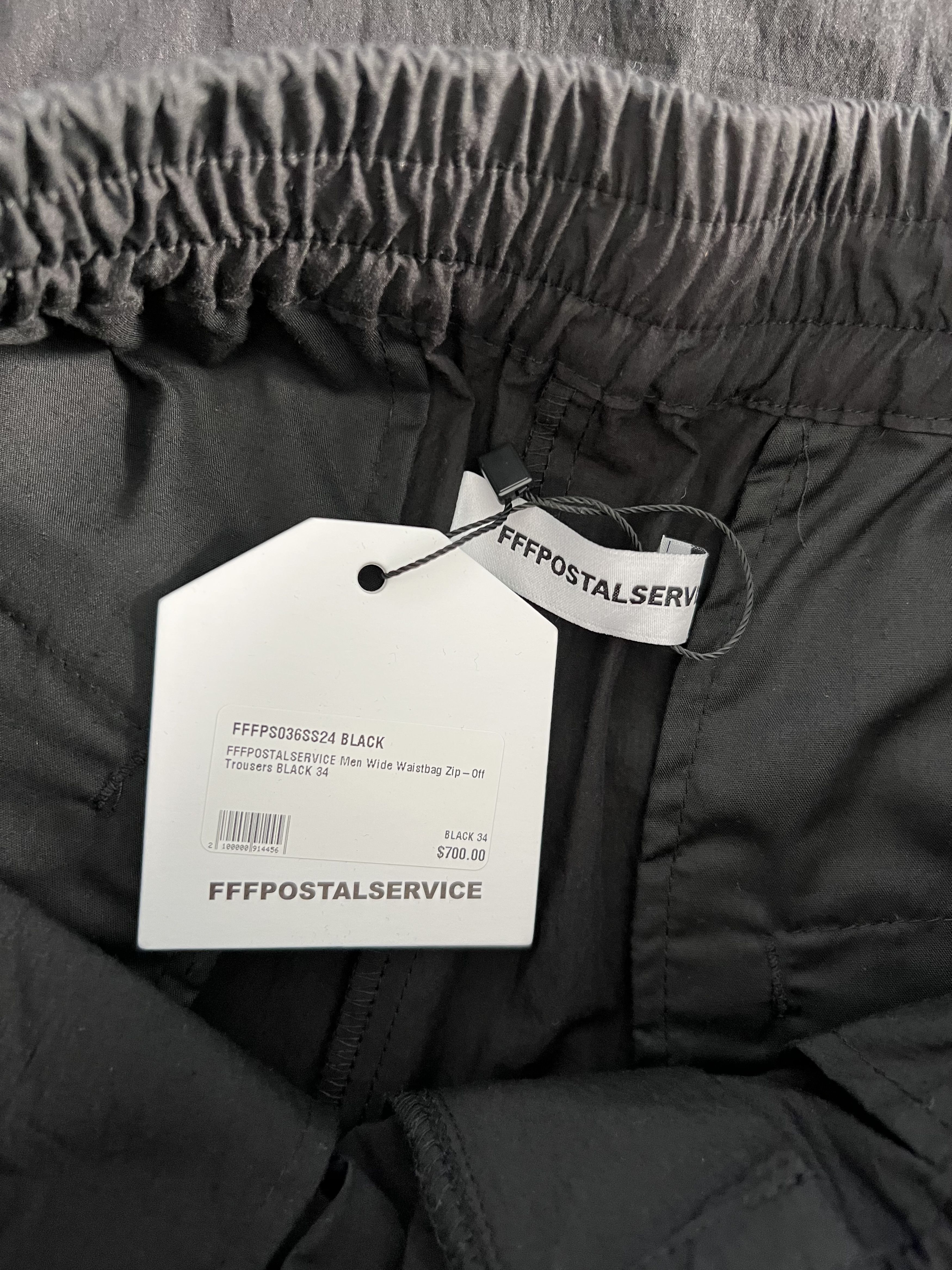 FFFPOSTALSERVICE FFFPOSTALSERVICE Wide Waistbag Zip Off Pants in Black Size US 34 / EU 50 - 7 Thumbnail