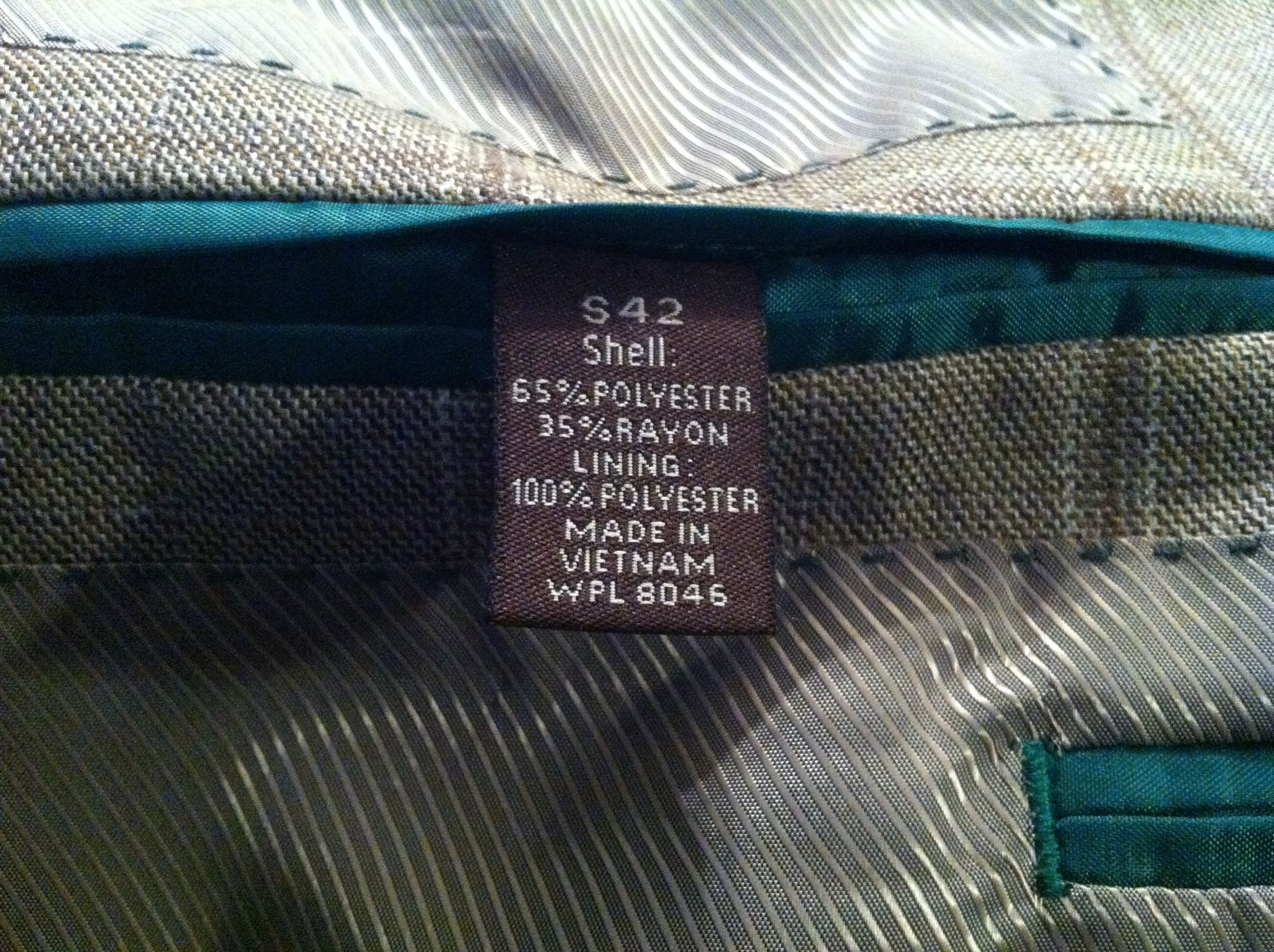 Tasso Elba TASSO ELBA MENS NEW 65%POLYESTER 35%RAYON SPORT JACKET 42S Size 42S - 8 Thumbnail