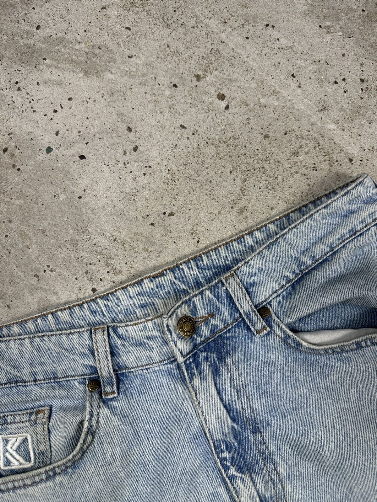 Karl Kani Vintage Y2K Karl Kani Carpenter Baggy Distressed Denim Pants Size US 31 - 11 Thumbnail