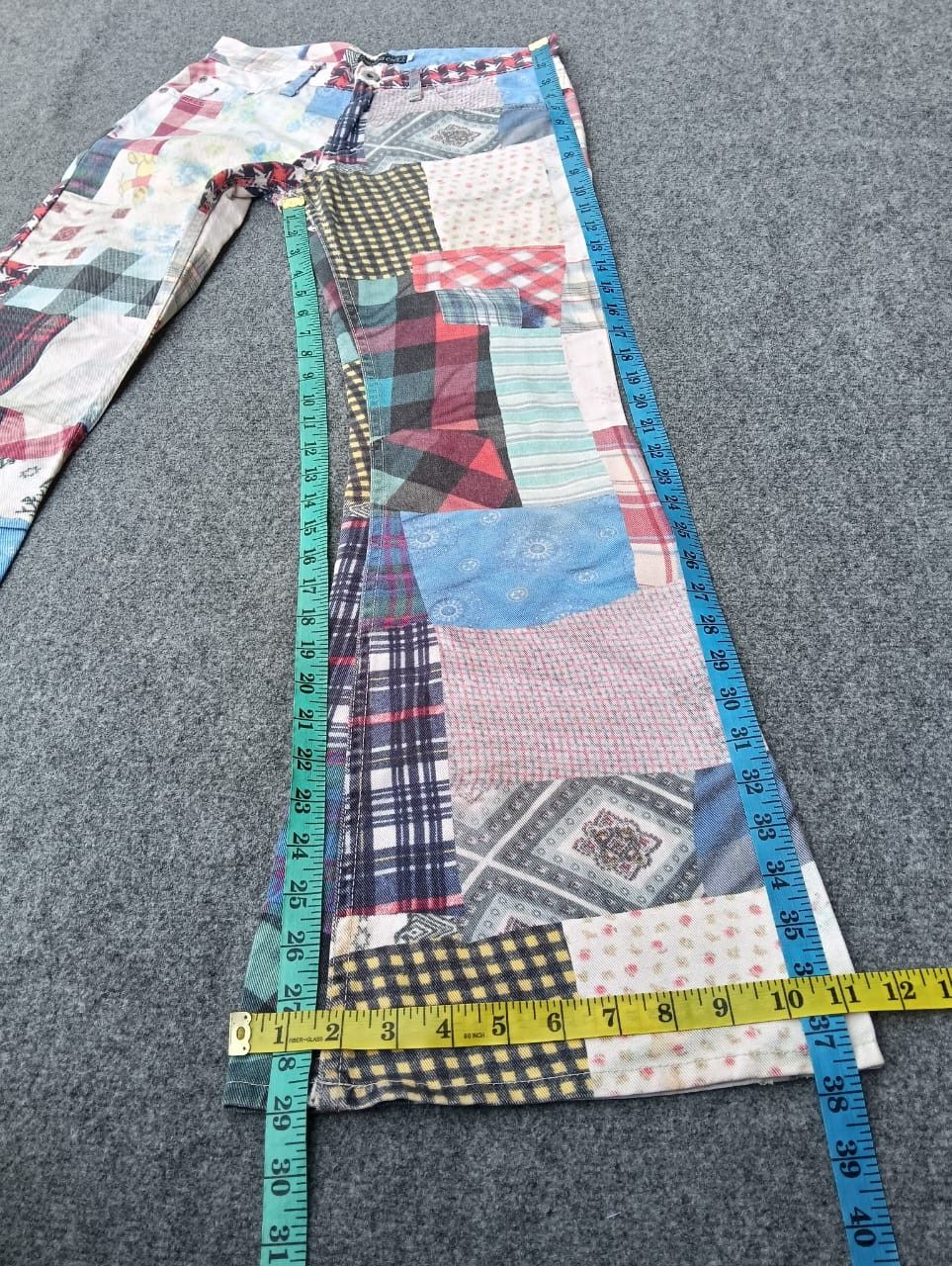 Japanese Brand Muchacha patchwork Flare pants - rare vintage style. Size 28" / US 6 / IT 42 - 7 Thumbnail