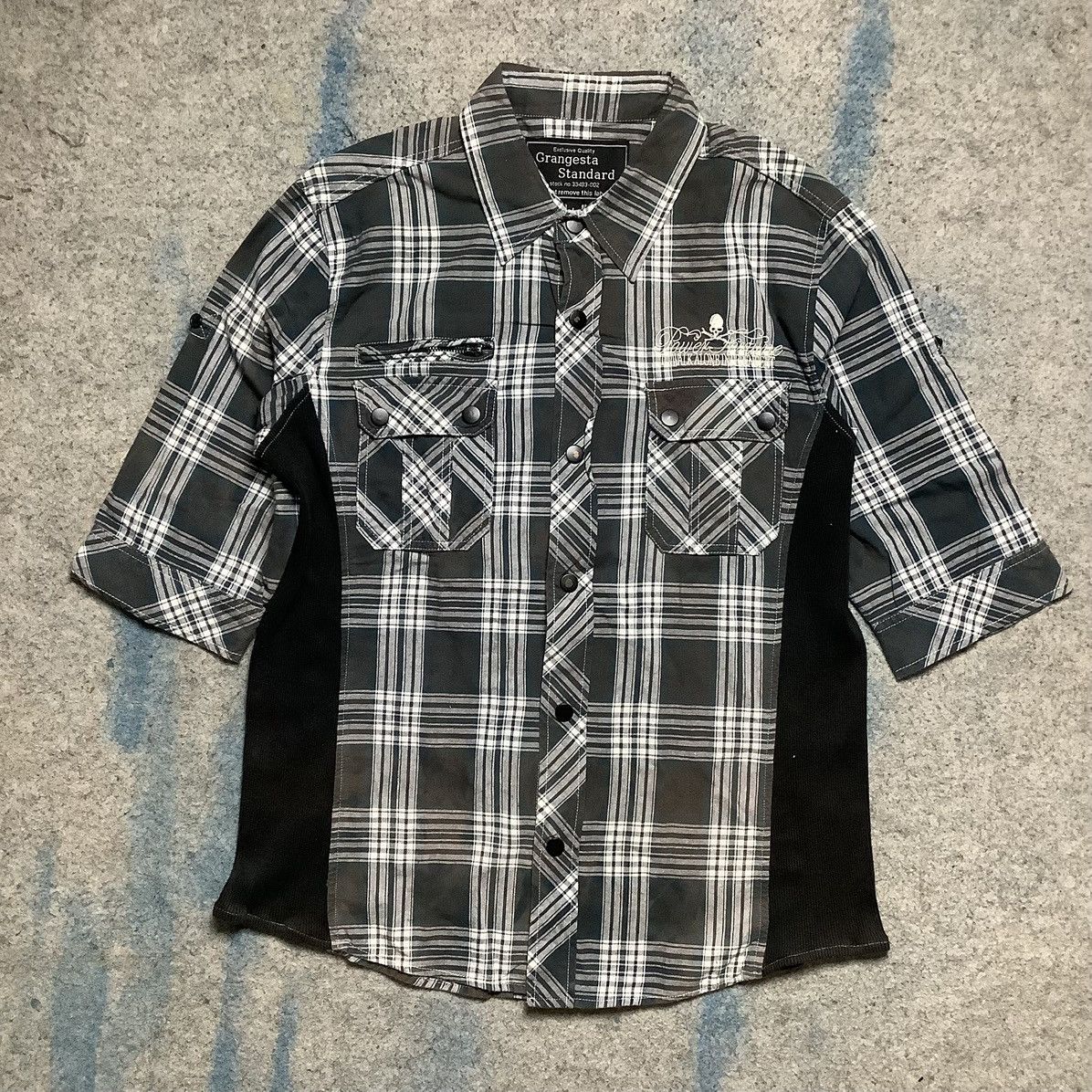 If Six Was Nine × KMRii × Le Grande Bleu (L.G.B.) Vintage Grangesta Standard Japan Mesh Punk Anarchy Poem Y2K Size US L / EU 52-54 / 3 - 1 Thumbnail
