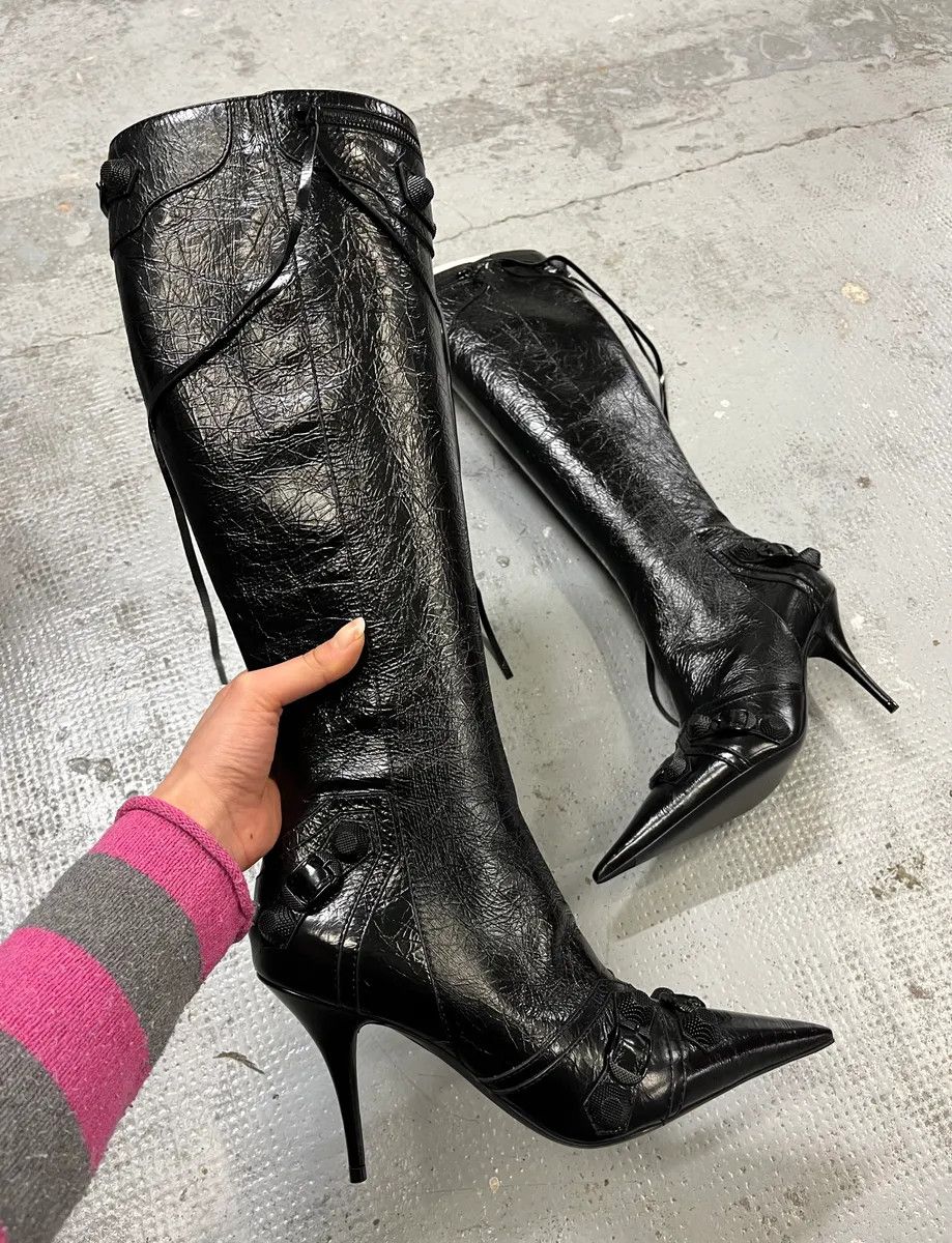 Balenciaga Balenciaga City Cagole 90 Black Heels Boots Size US 7 / IT 37 - 1 Thumbnail