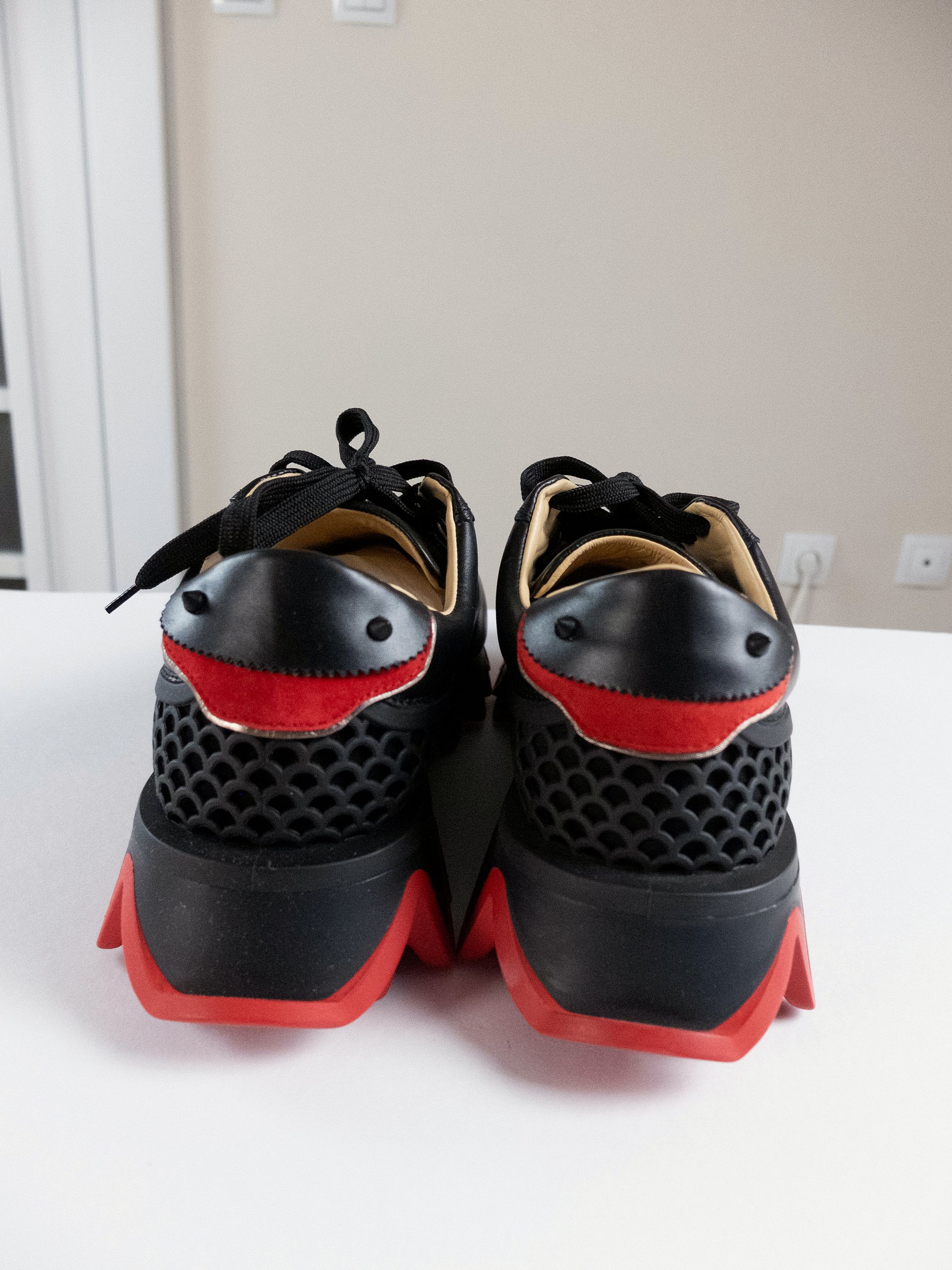 Christian Louboutin CHRISTIAN LOUBOUTIN Loubishark black leather sneakers 42.5 Size US 9.5 / EU 42-43 - 8 Thumbnail