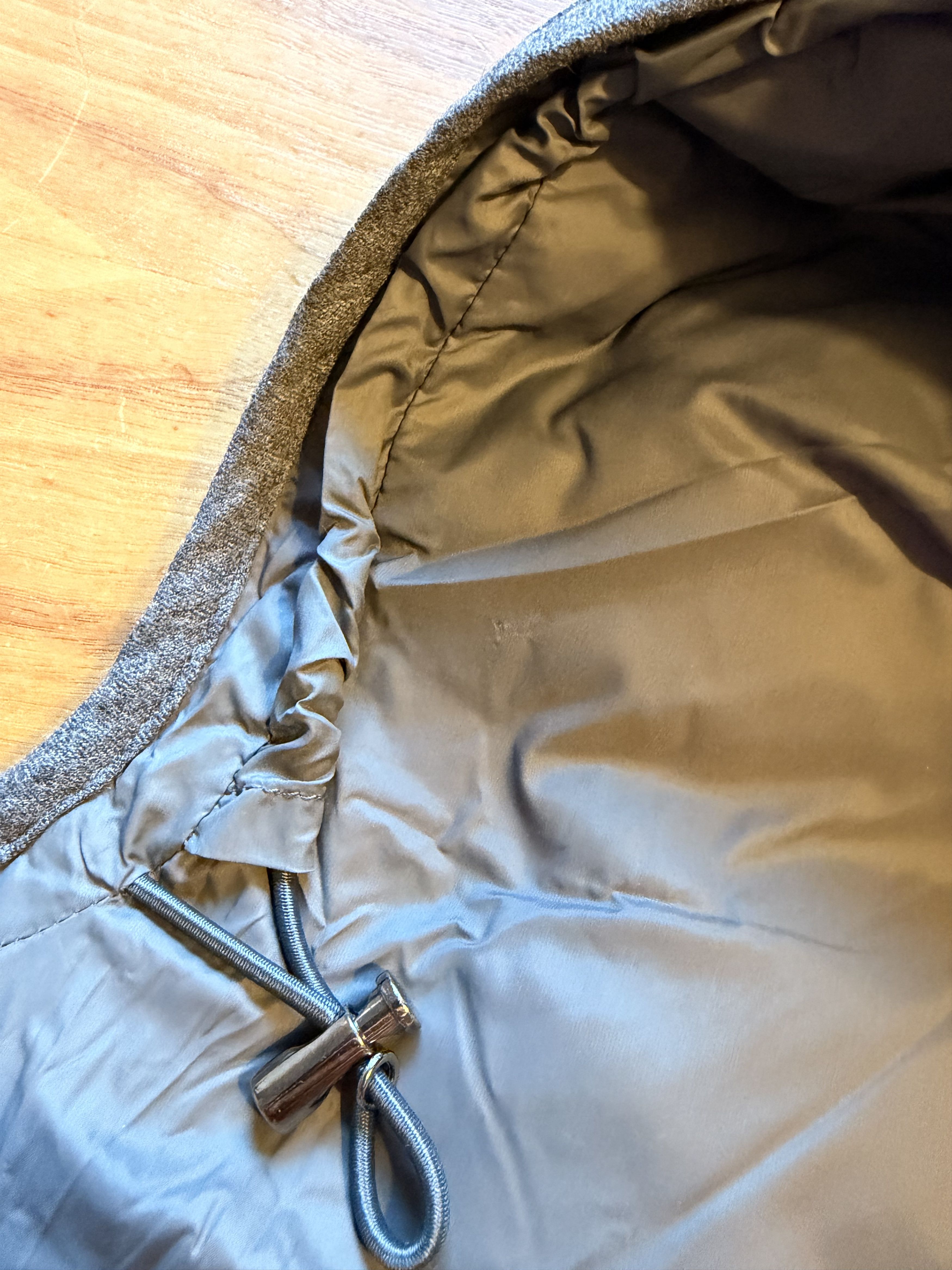 Moncler Montgenevre Gray Wool Flannel Hooded Puffer Jacket Size US XL / EU 56 / 4 - 16 Thumbnail