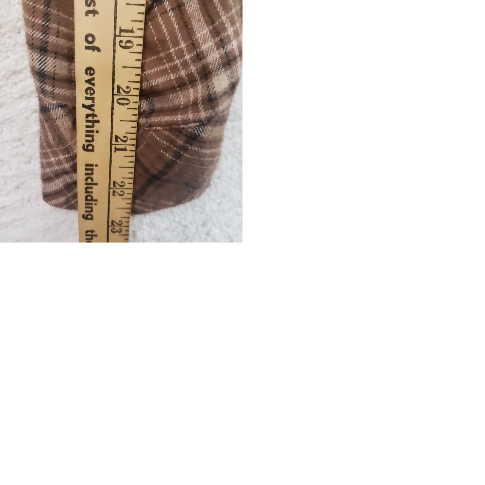 Vintage Wild Fable Women's Brown Plaid Long Sleeve Button Up Flannel Shirt XXL Polyester Rayon Size XXL / US 16-18 / IT 52-54 - 9 Thumbnail