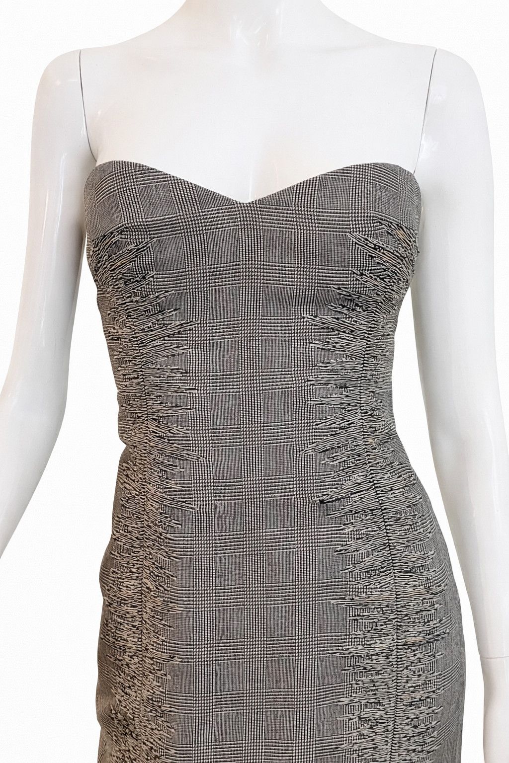 Versace Versace Couture S/S 1998 Kate Moss Houndstooth Corset Dress Size S / US 4 / IT 40 - 7 Thumbnail