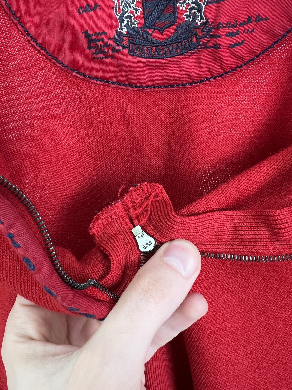 Paul & Shark × Vintage Vintage Paul Shark Red Knit 1/3 Zip Sweater Size US XXL / EU 58 / 5 - 10 Thumbnail