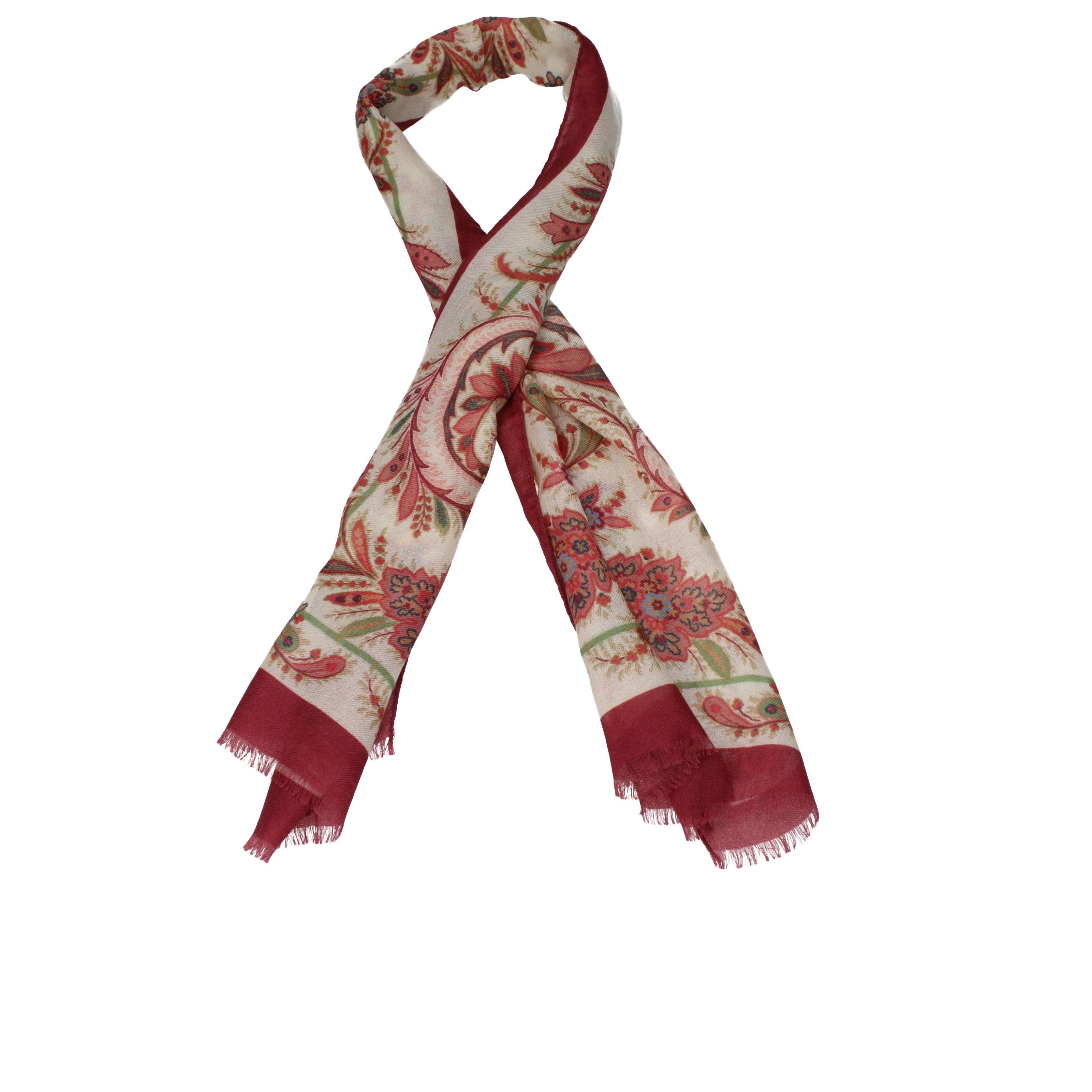 Etro Etro Foulards Women Wool Beige/Burgundy Size ONE SIZE - 1 Preview