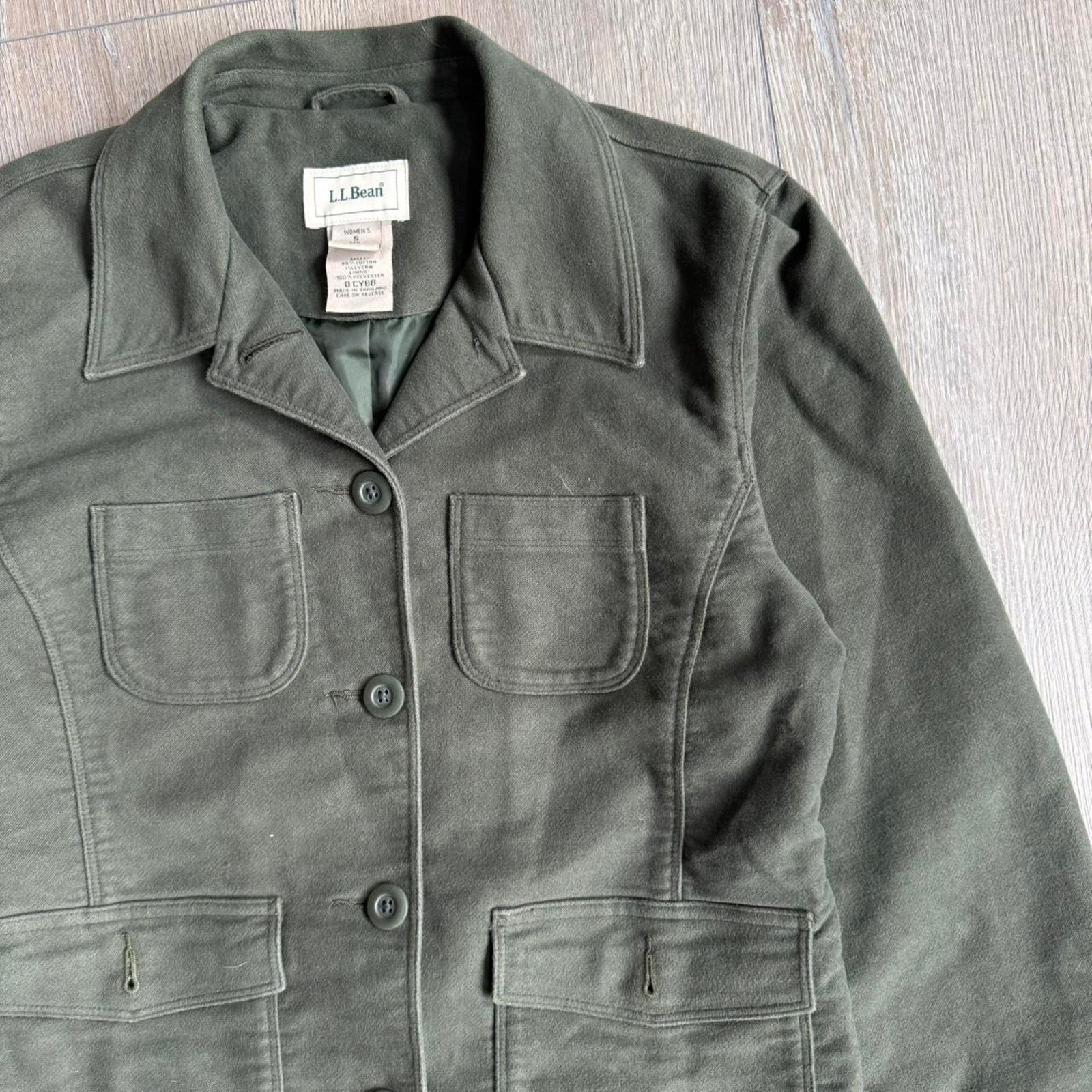 L.L. Bean Vintage Y2K LL Bean Button Up Cropped Jacket Size S / US 4 / IT 40 - 3 Thumbnail