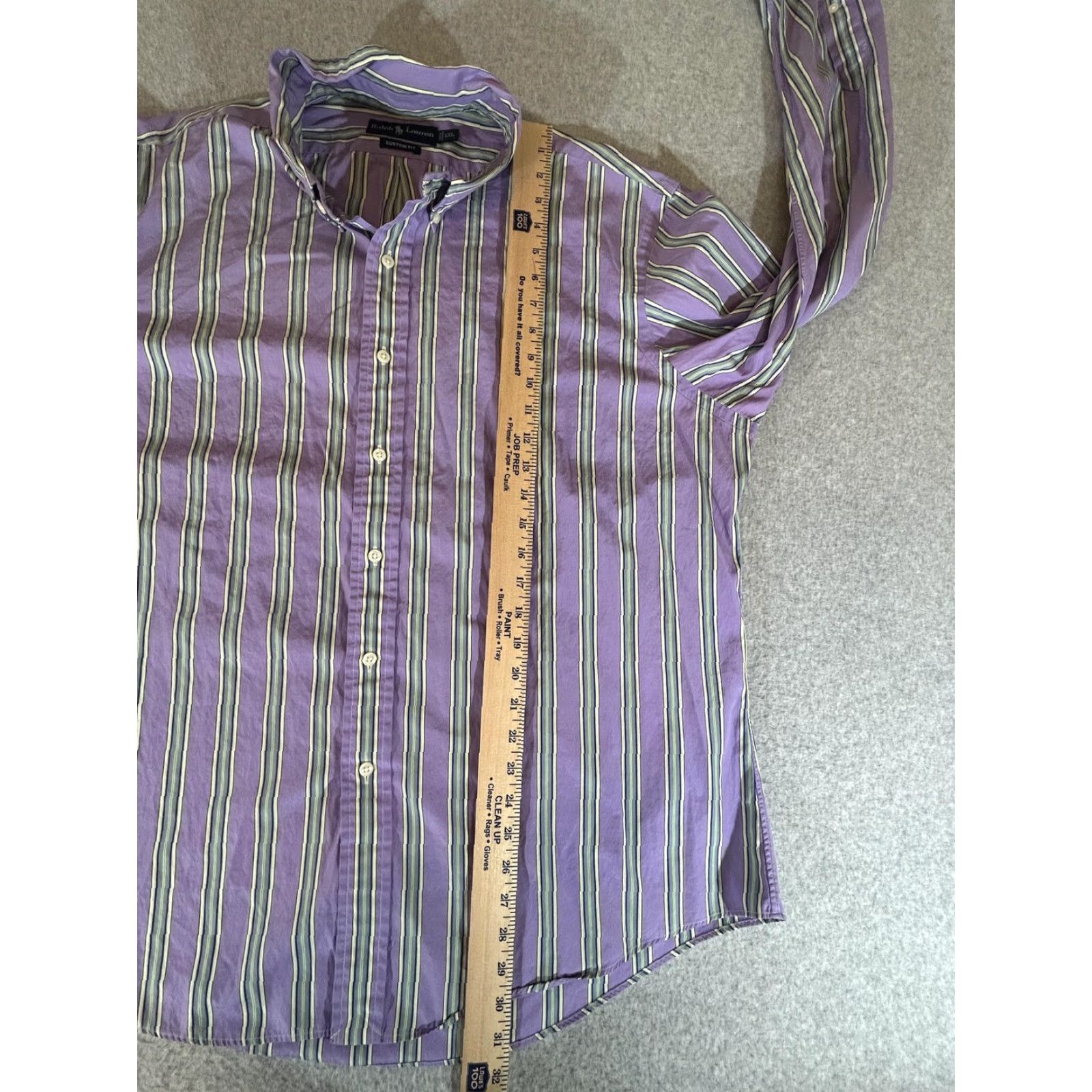 Ralph Lauren Ralph Lauren Shirt Mens 2XL Purple Stripe Long Sleeve Button Polo XXL Custom Fit Size US XXL / EU 58 / 5 - 5 Thumbnail