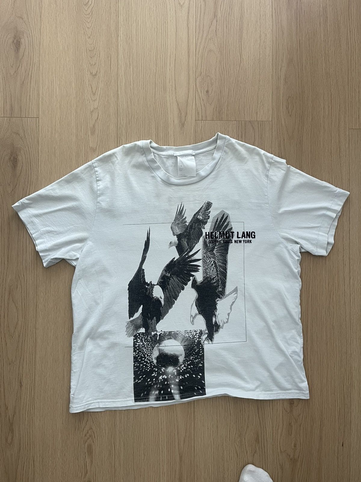 Helmut Lang Blue Graphic T-shirt