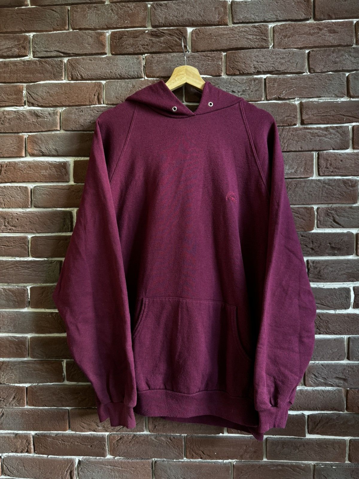 Fruit Of The Loom Rare 90s Burgundy Screen Stars FOTL Blank Hoodie XXL Size US XXL / EU 58 / 5 - 1 Thumbnail