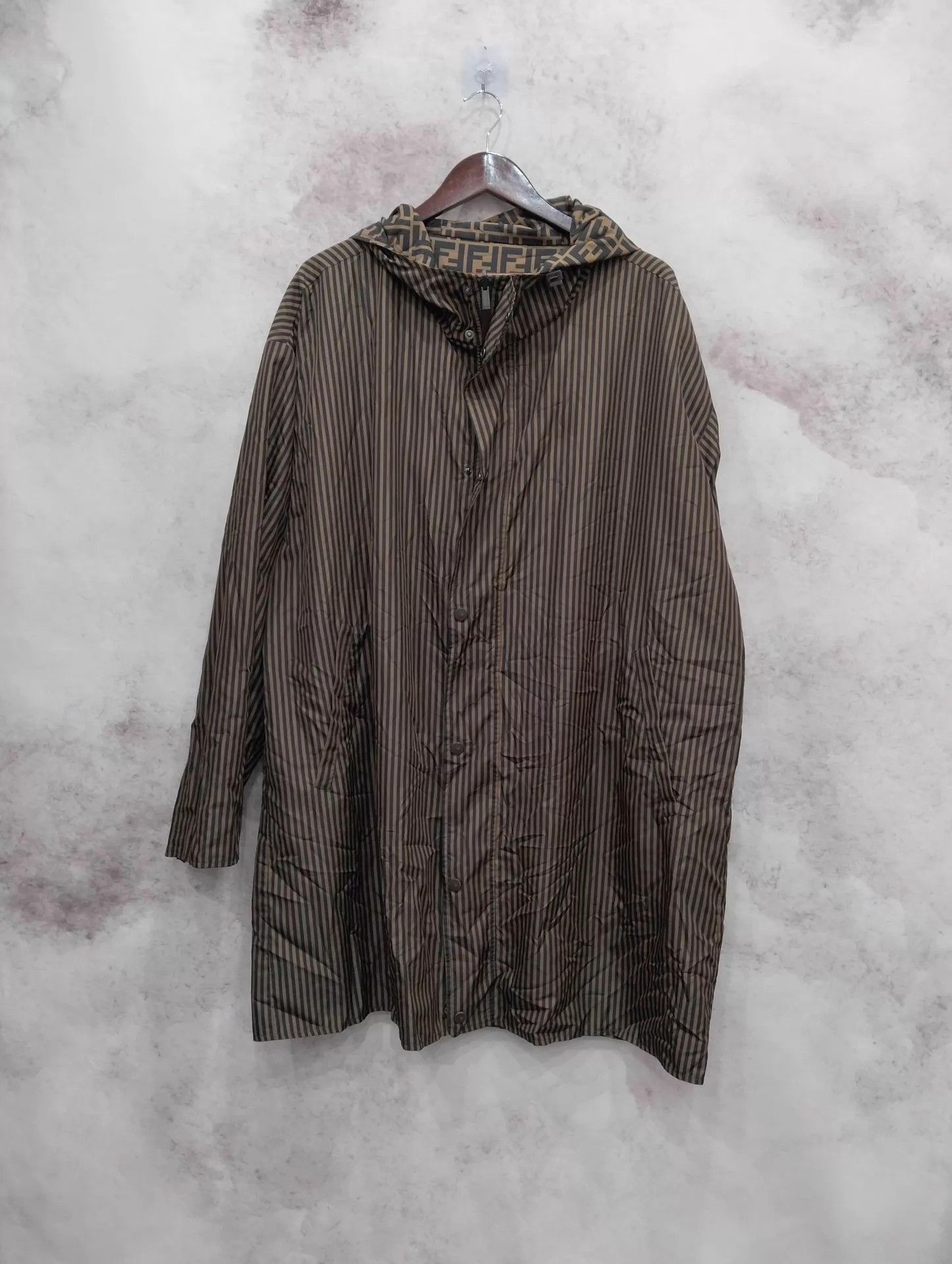 Fendi Fendi FF Monogram Allover Hooded Mid-Length Jacket 50 Size US M / EU 48-50 / 2 - 3 Thumbnail