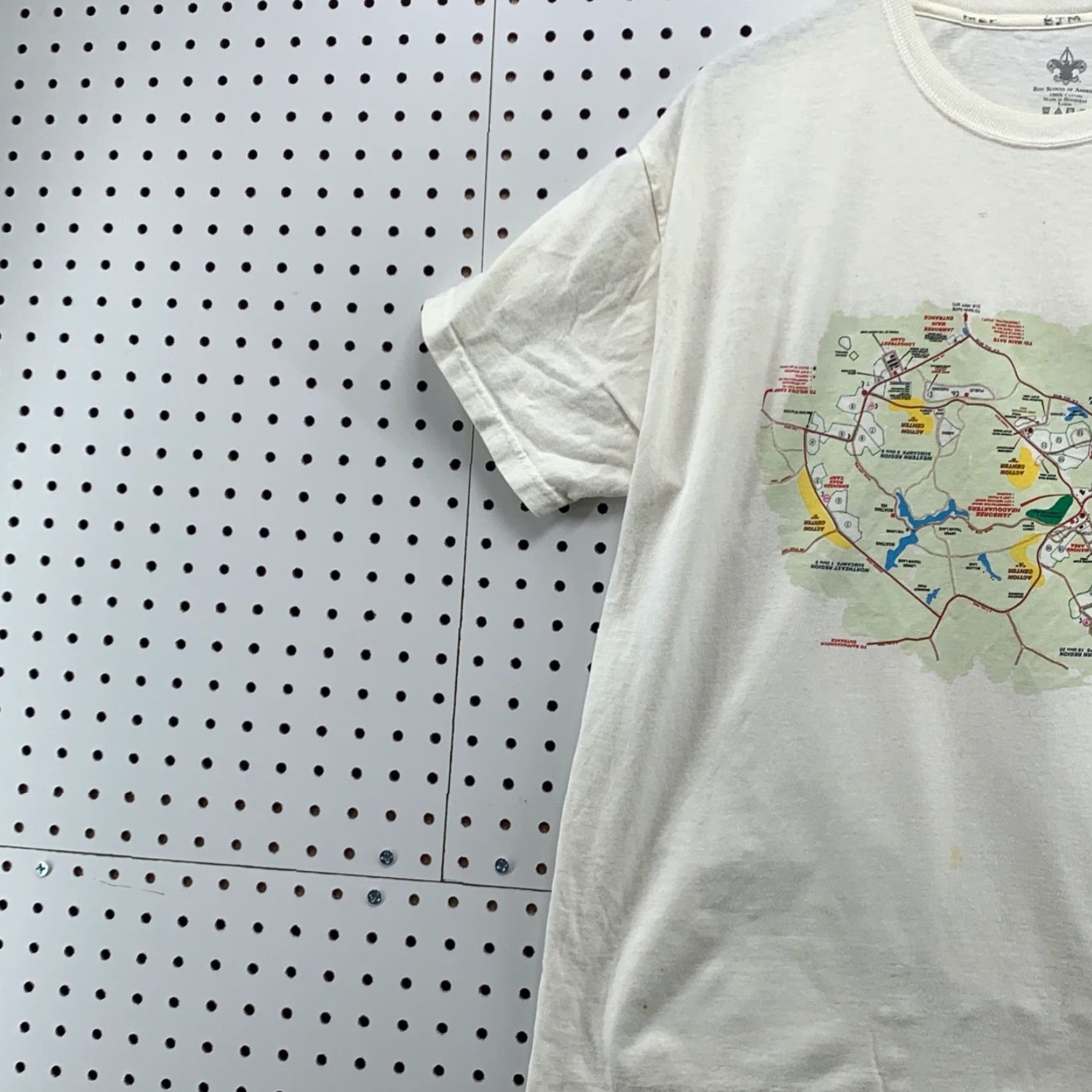 Vintage VINTAGE Boy Scout OF America Shirt Mens Large Map Graphic White Short Sleeve BSA TEE Size US L / EU 52-54 / 3 - 3 Thumbnail
