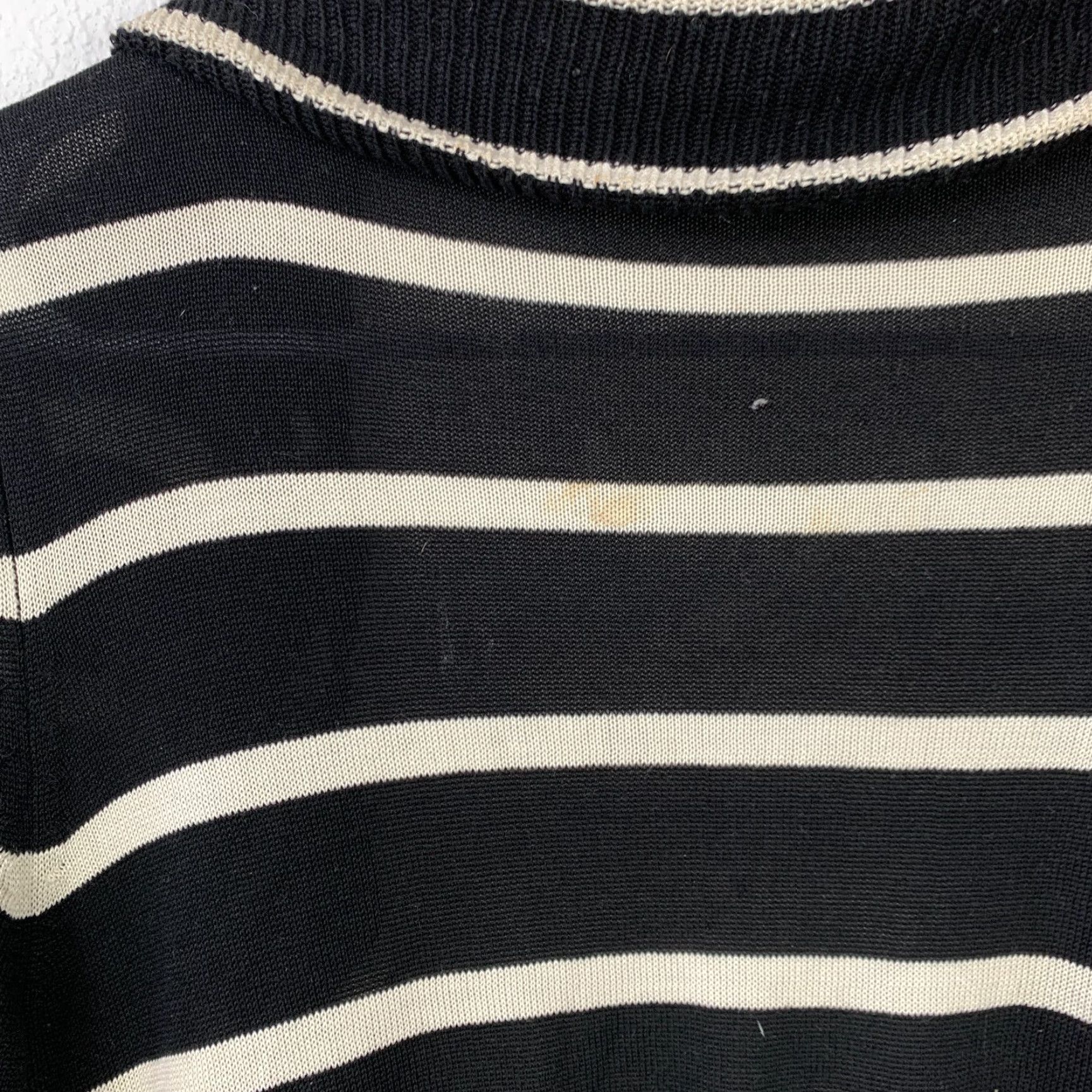 White House Black Market White House Black Market Cardigan Open Front Striped Knit Lightweight L Regular Womens Size L / US 10 / IT 46 - 8 Thumbnail