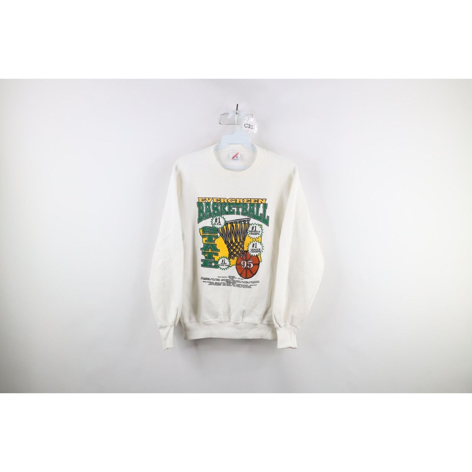 Vintage Vintage 90s Evergreen Basketball Sweatshirt Size M / US 6-8 / IT 42-44 - 1 Thumbnail
